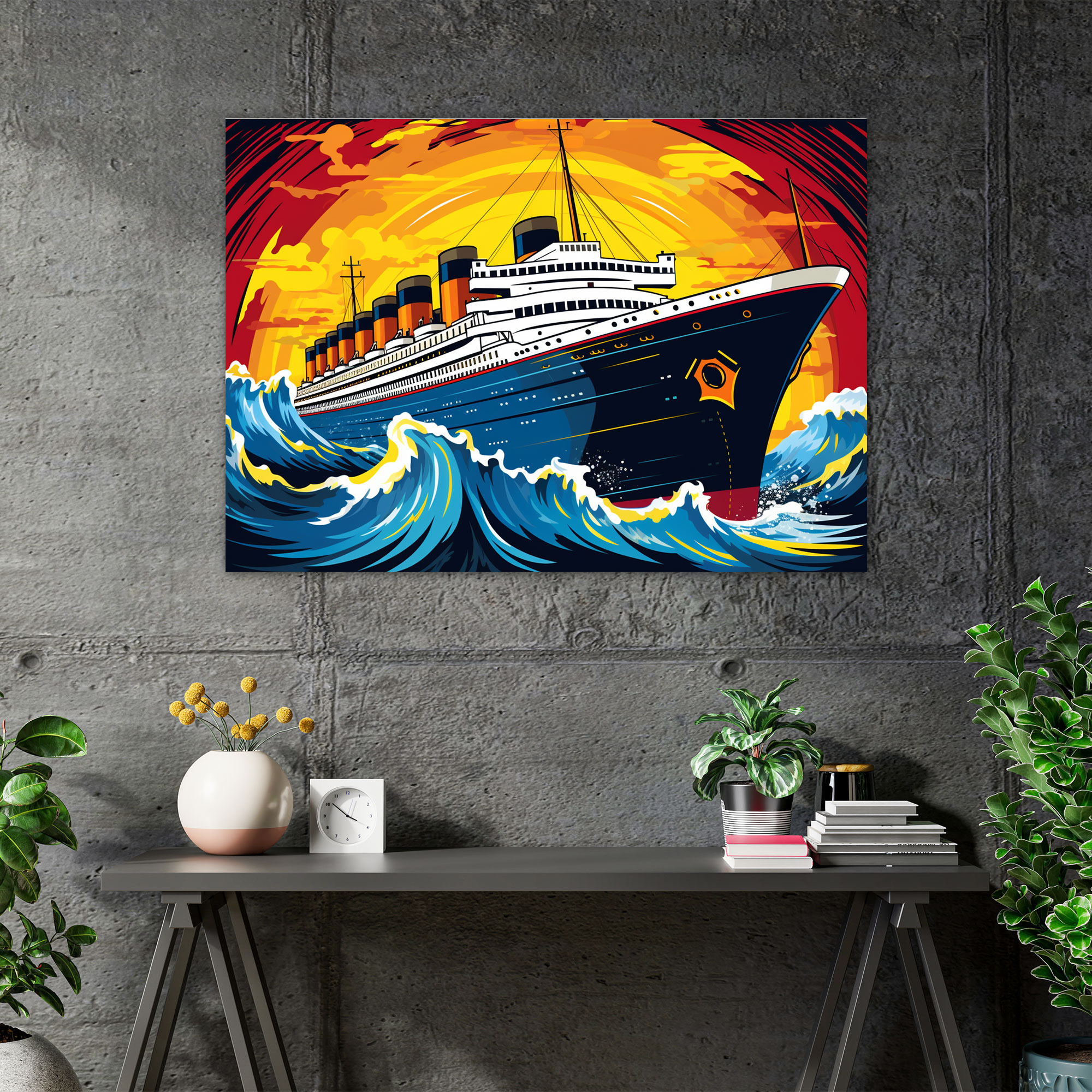 Titanic Pop Art Canvas Print - Titanic, Wall Art, Bold, Canvas Print