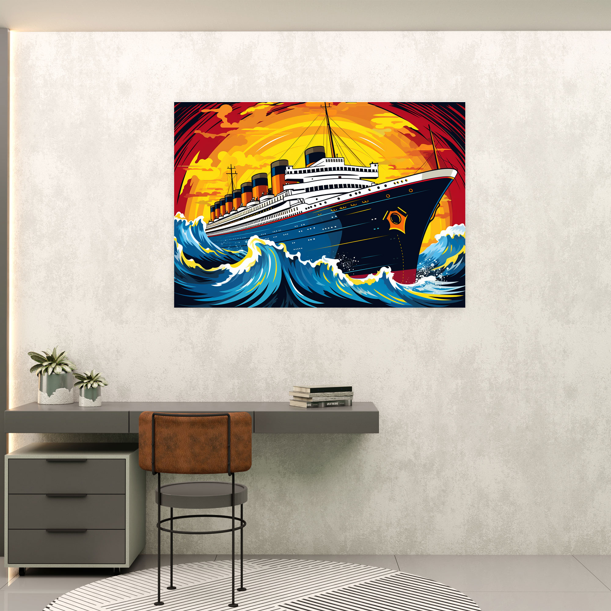 Titanic Pop Art Canvas Print - Titanic, Wall Art, Bold, Canvas Print