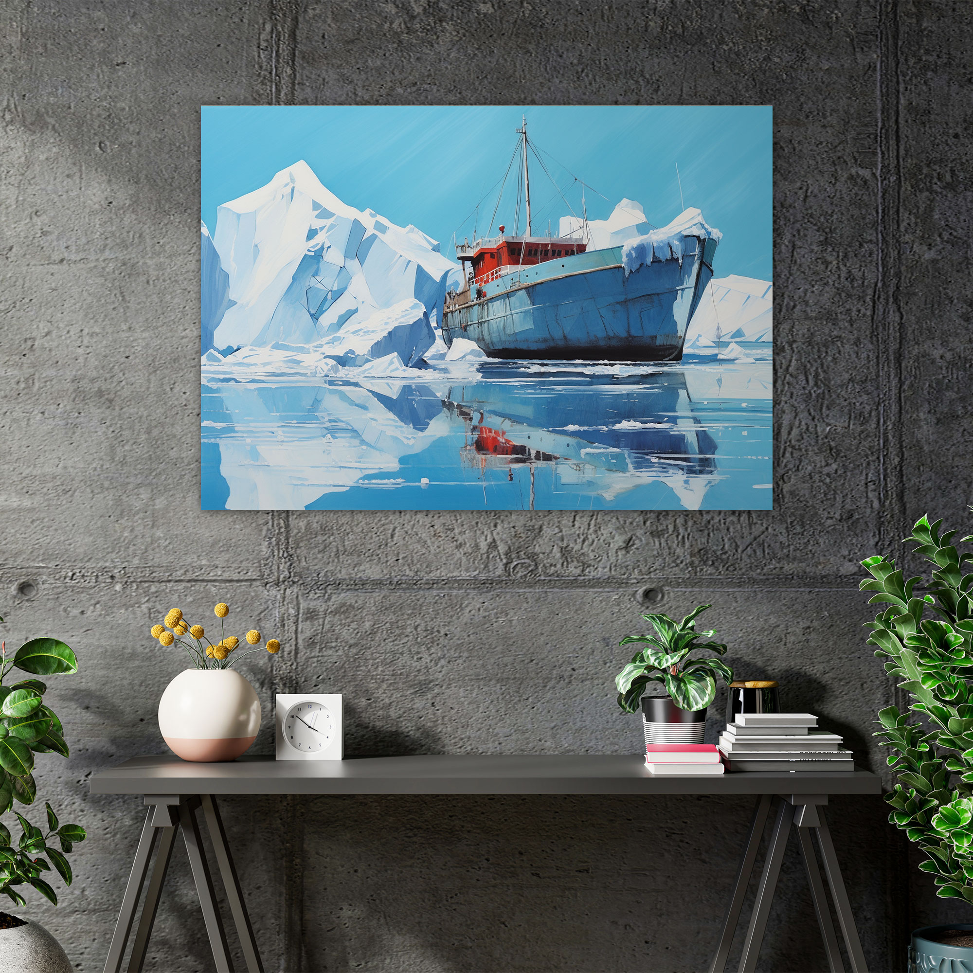 Titanic Canvas Print - Titanic, Abstract Mixed Media Artwork, Home Decoration, Chilling