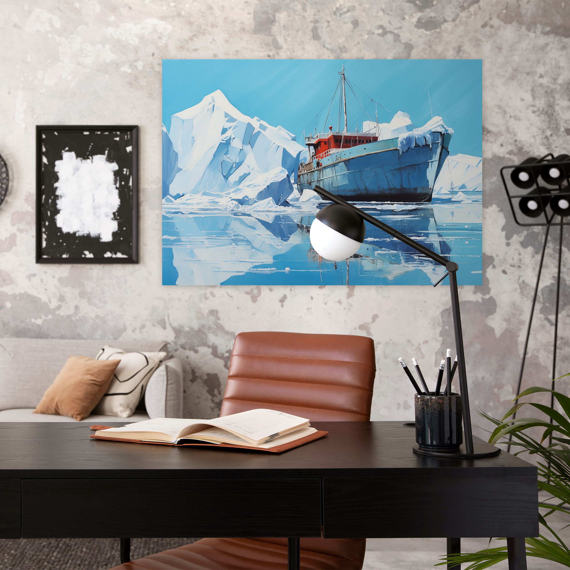 Titanic Canvas Print - Titanic, Abstract Mixed Media Artwork, Home Decoration, Chilling