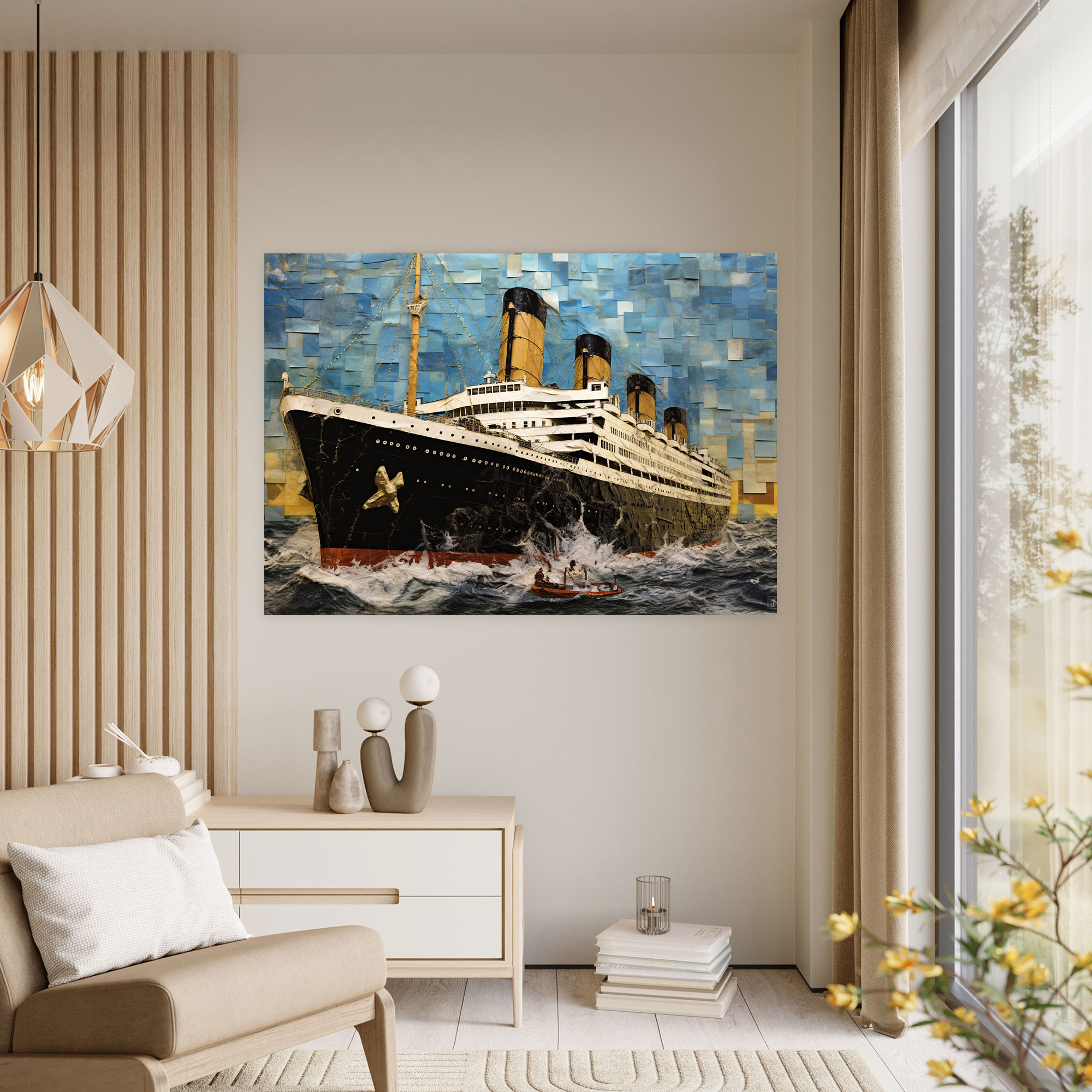 Titanic Canvas Print - Titanic, Reverie, Wall Decoration, Mosaic Of Photographs