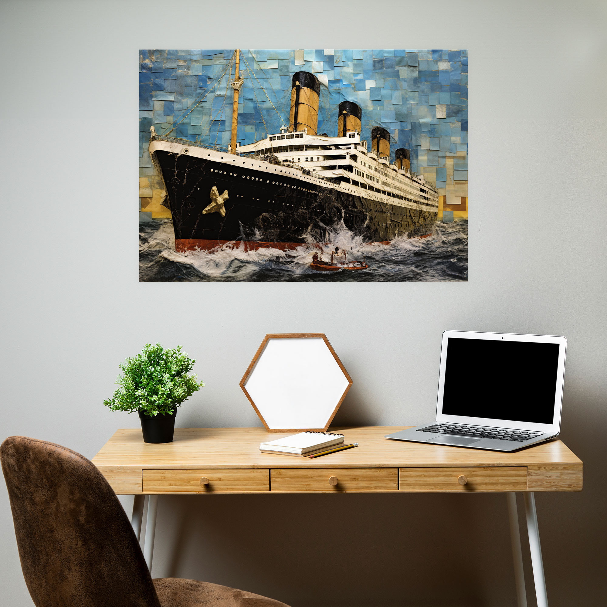 Titanic Canvas Print - Titanic, Reverie, Wall Decoration, Mosaic Of Photographs