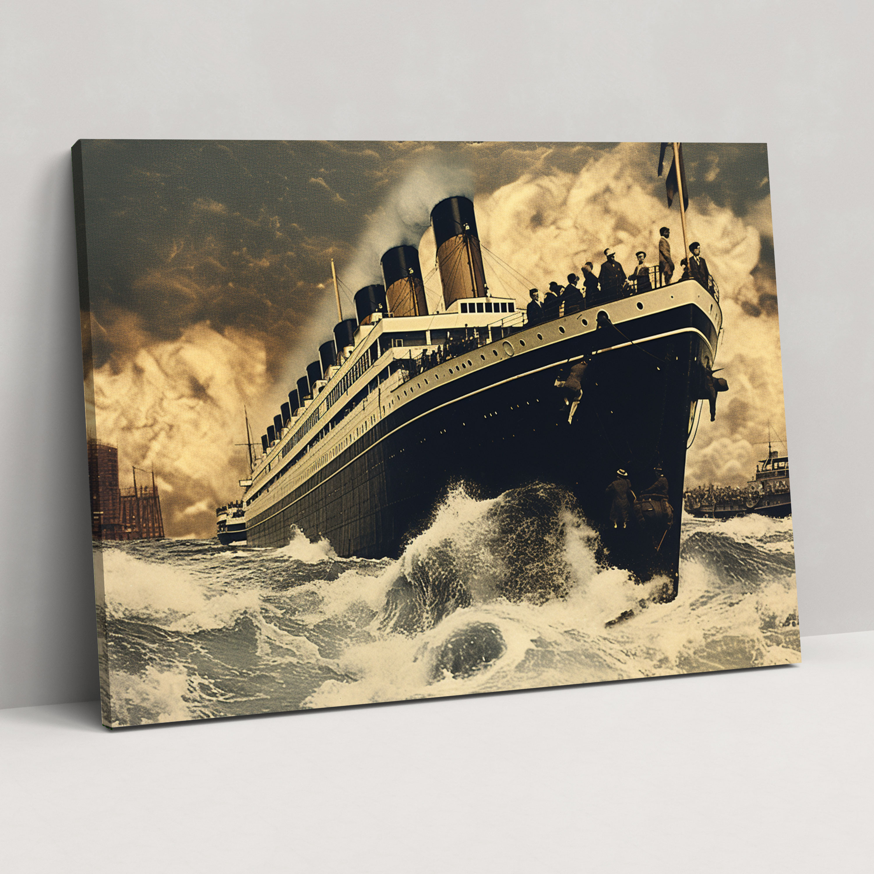 Titanic Wall Art - Contemporary Collage Art - Titanic, Wall Decoration, Nostalgia, Collage Art