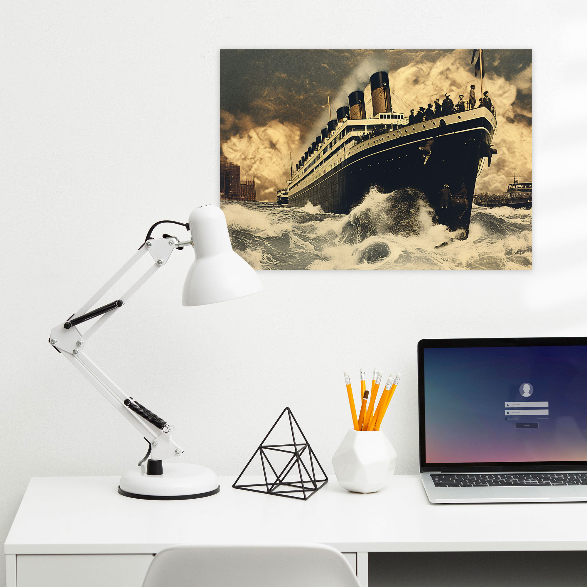 Titanic Wall Art - Contemporary Collage Art - Titanic, Wall Decoration, Nostalgia, Collage Art