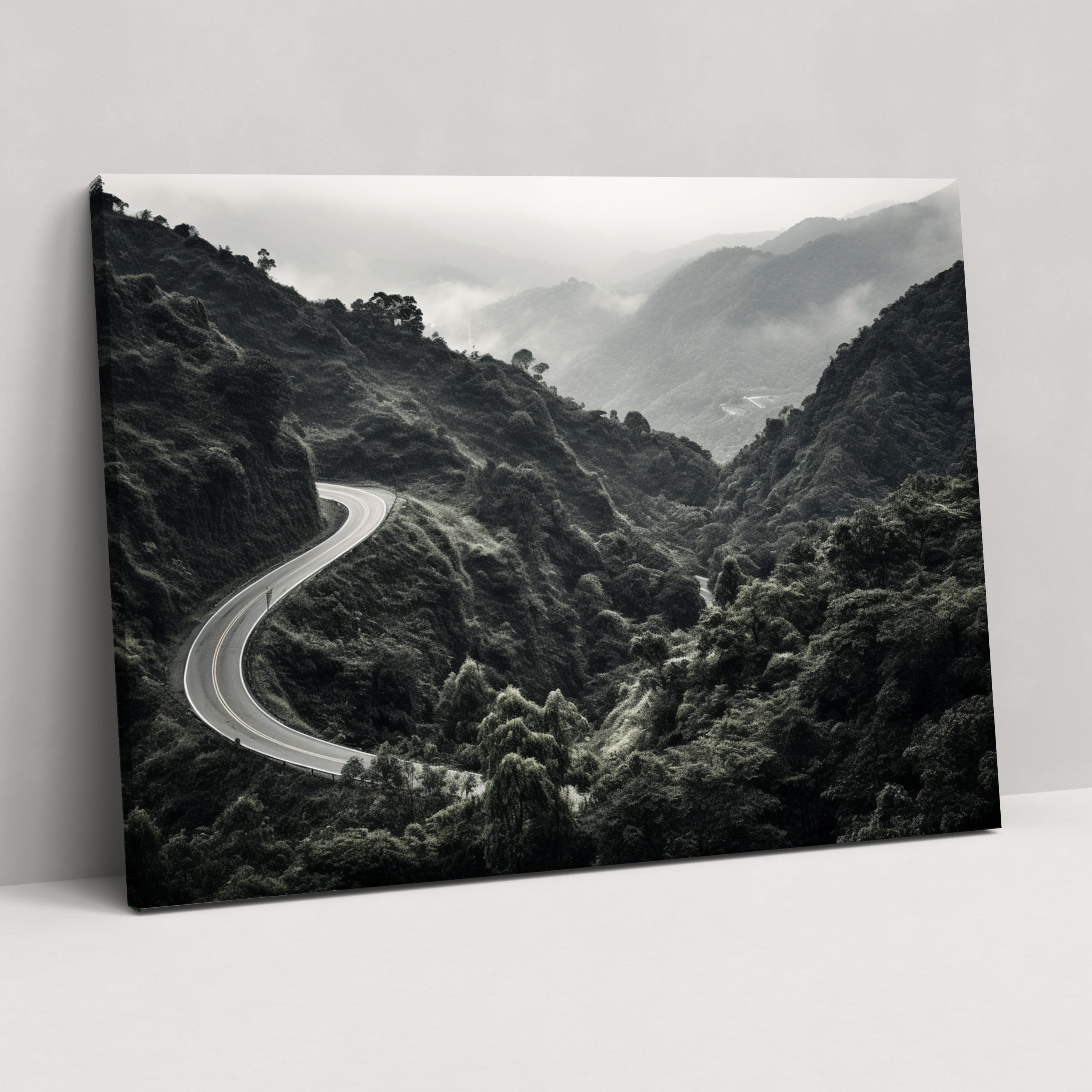 Travel Canvas Print - Black And White Road Trip Wall Art - Travel, Travel, Canvas Wall Art, Road Trip