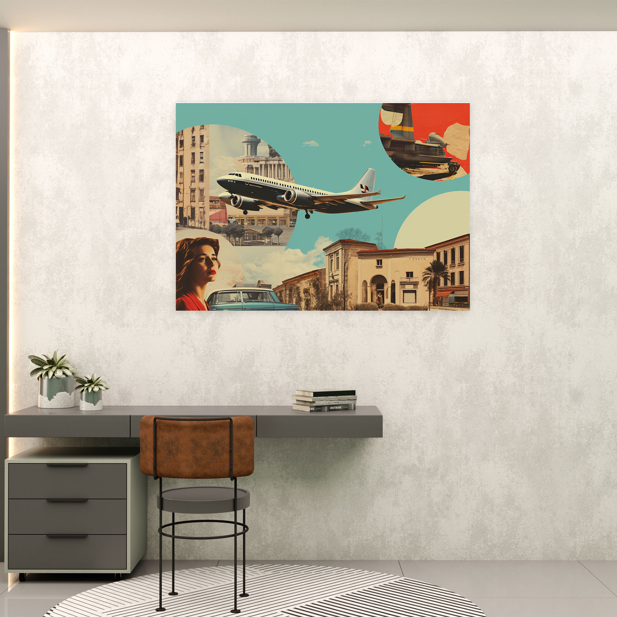 Seyahat Duvar Dekorasyonu - Modern Vintage Seyahat Posterleri Kanvas Tablo - Seyahat Vintage Seyahat Posterleri Duvar Sanatı Ev Dekorasyonu