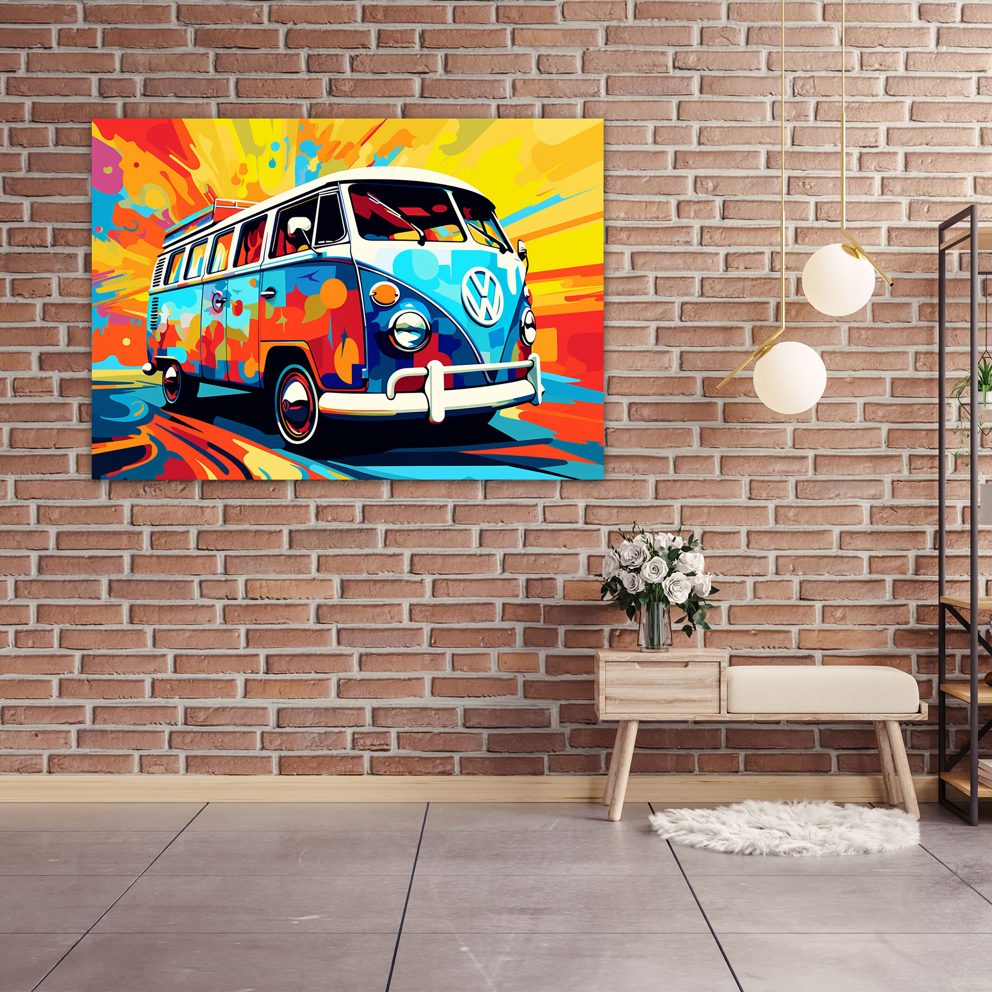 Retro Wanderer Canvas Print - Travel, Canvas Print, Wall Art, Canvas