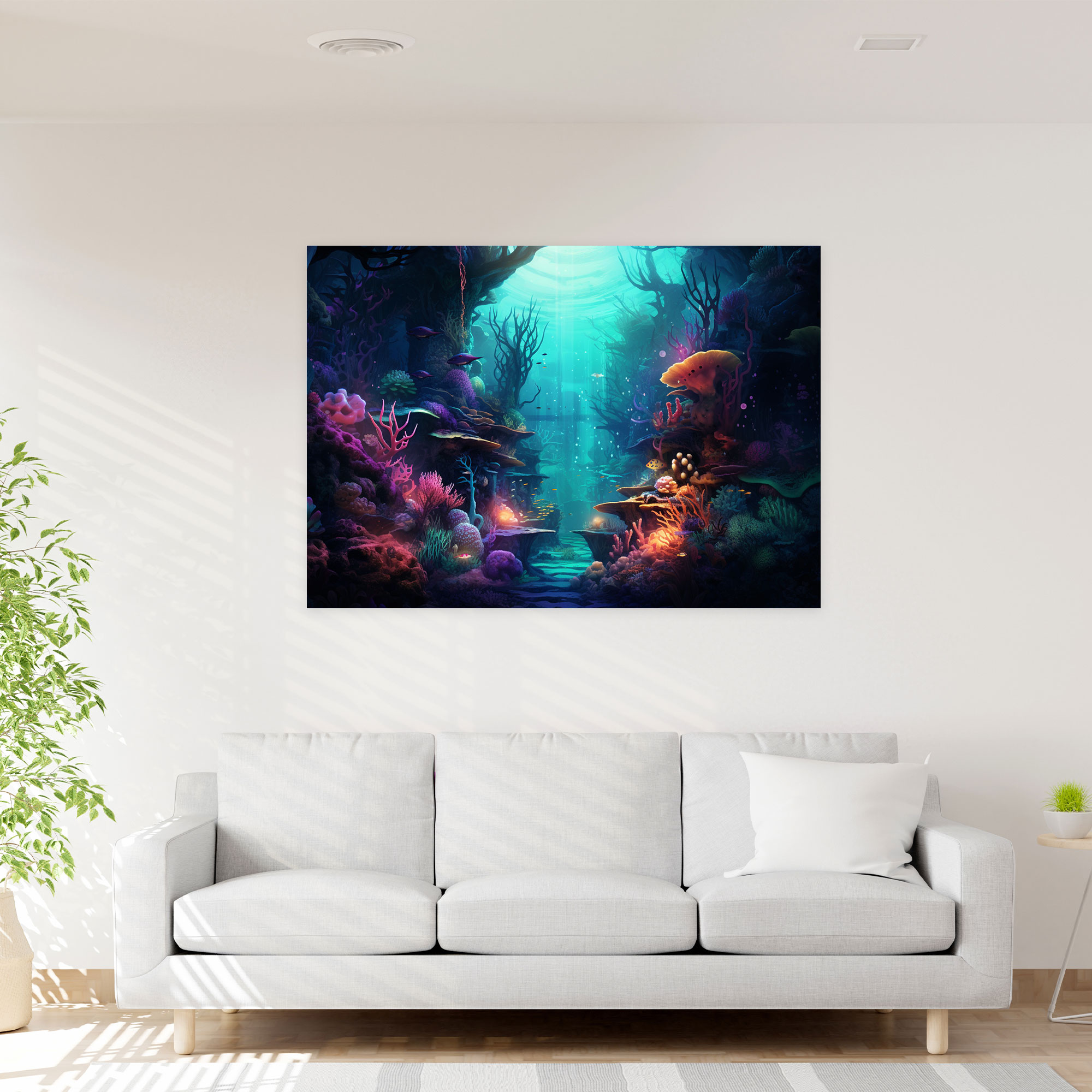 Aquatic Dreams Wall Art - Travel, Mystical Underwater World, Surreal Digital Art, Imagination