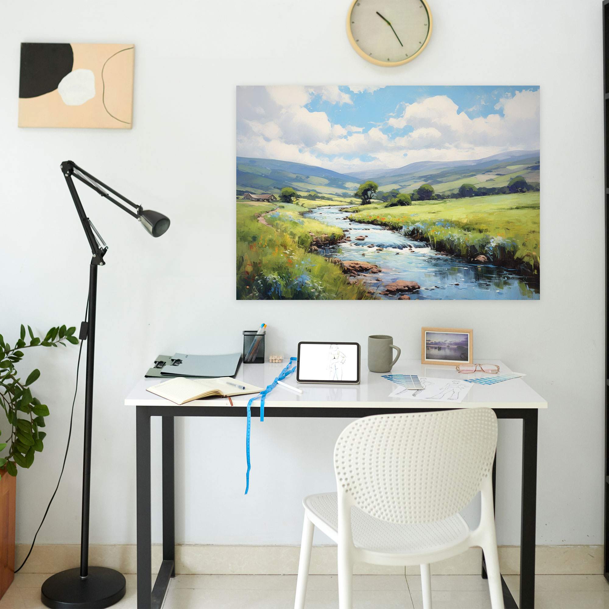 Travel Wall Decoration - Serene Countryside Landscape - Travel, Canvas Print, Oil Painting, Canvas