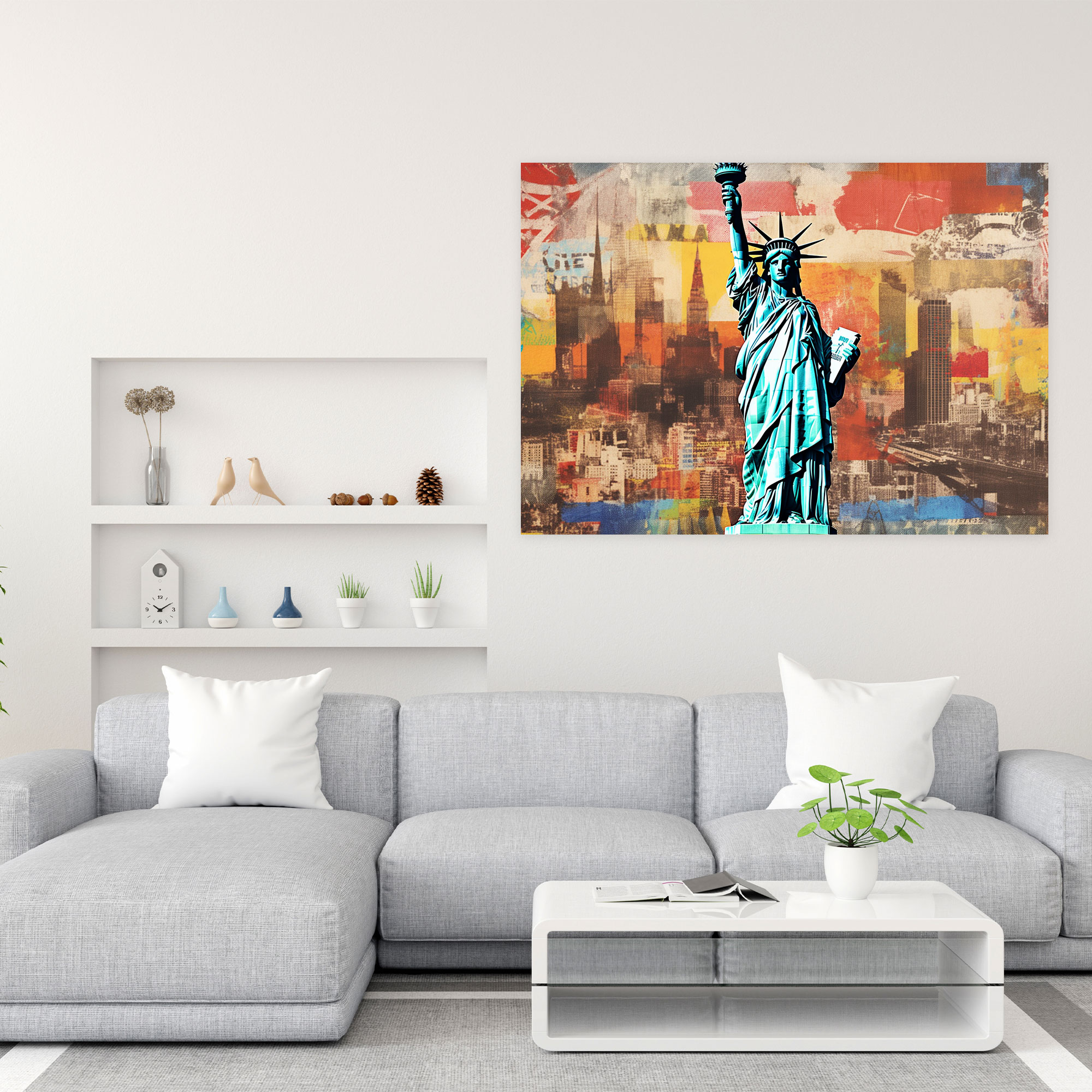 Travel Canvas Print - Famous Landmarks Collage - Travel, Wall Decoration, Canvas, Canvas Print