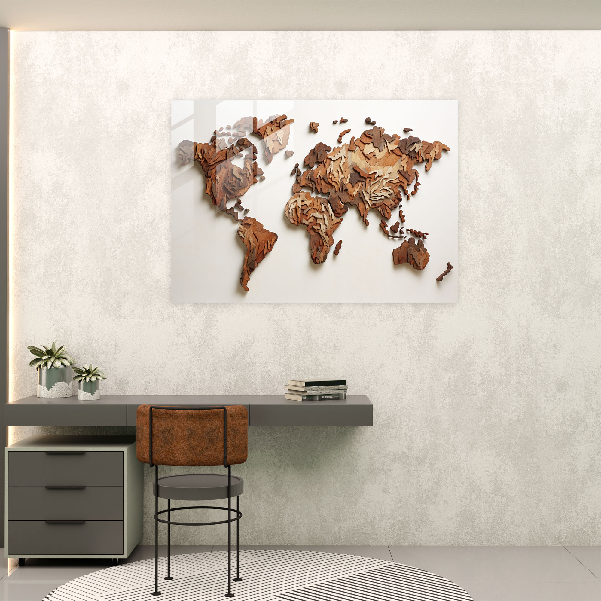 Travel Wall Decoration - Travel, Glass Wall Art, Modern Art, Intricate Details