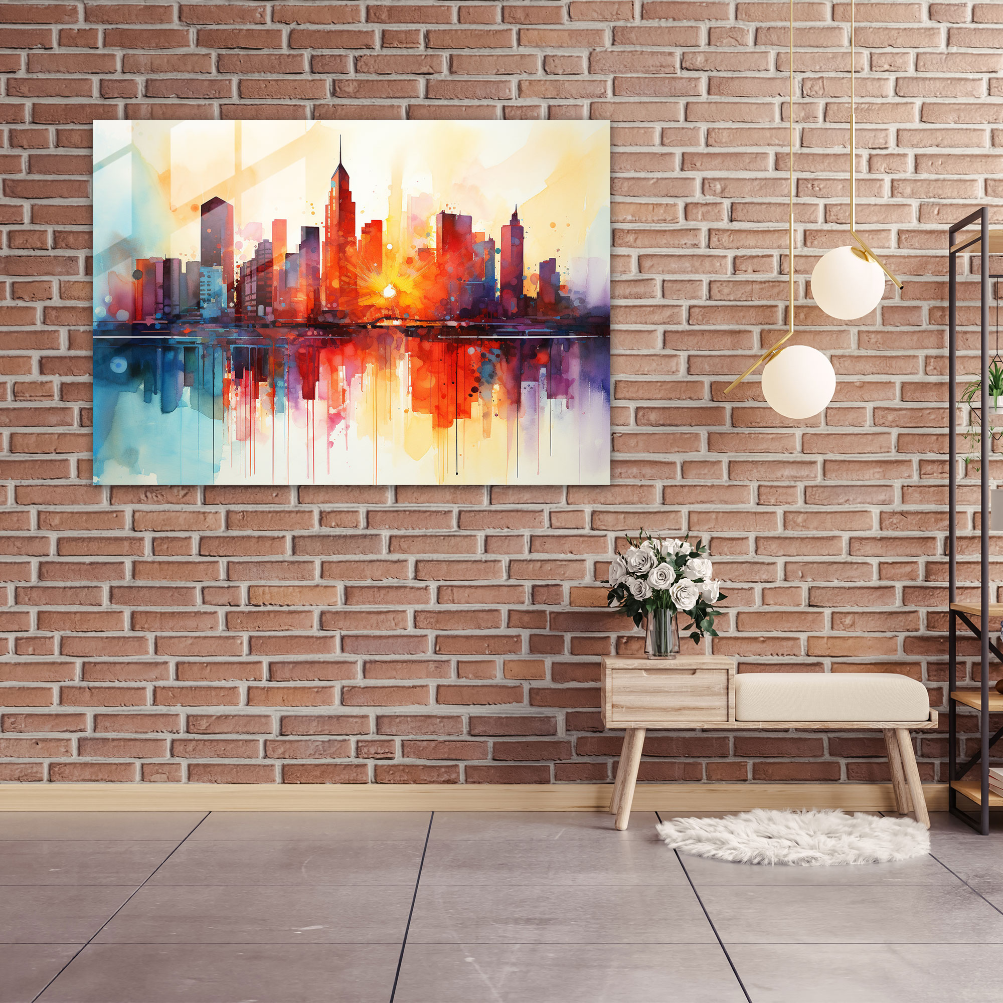 Travel Glass Print - Travel, Glass Wall Art, Abstract Watercolor Painting, Modern Art