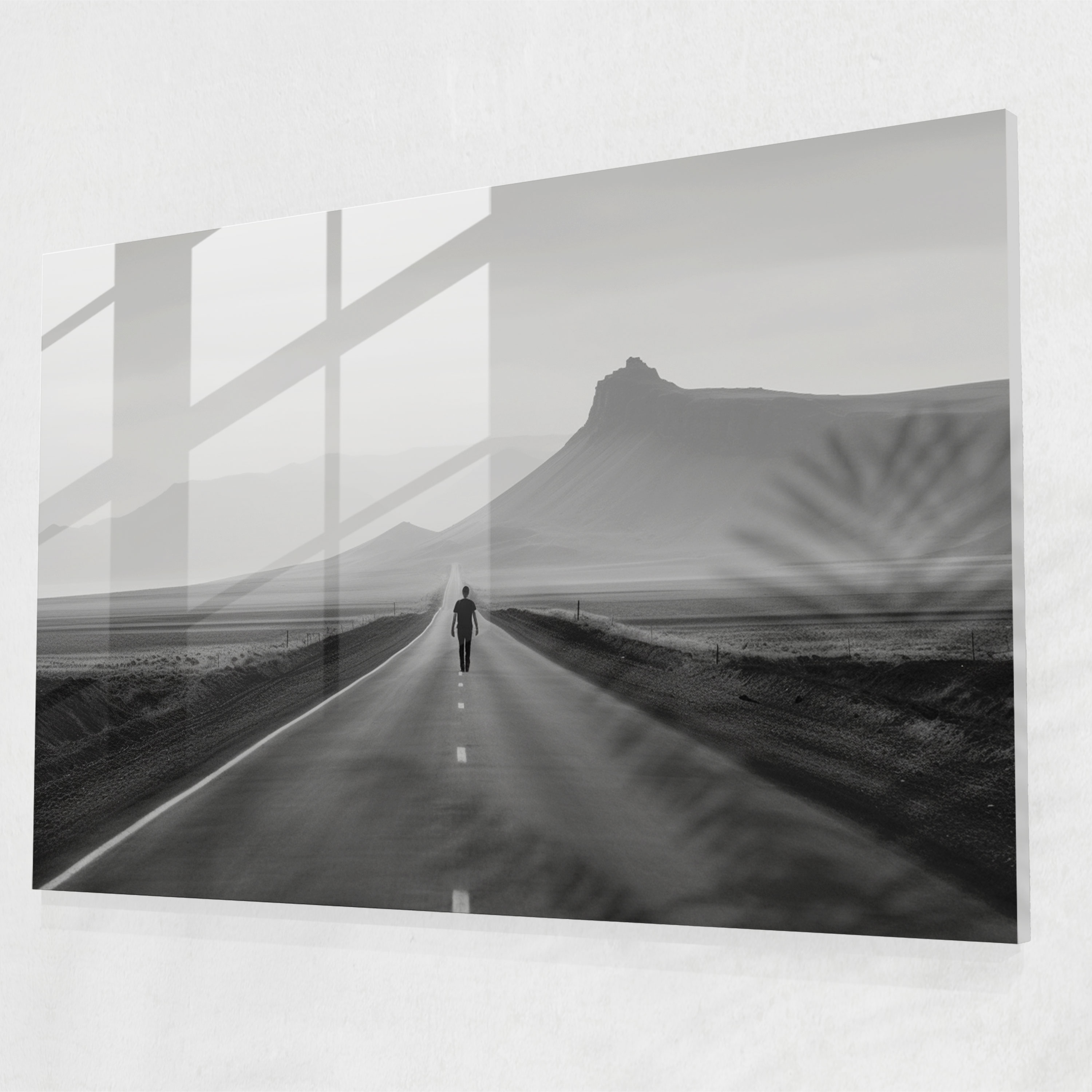Travel Glass Wall Art - Travel, Black And White Photograph, Modern Art, Adventure
