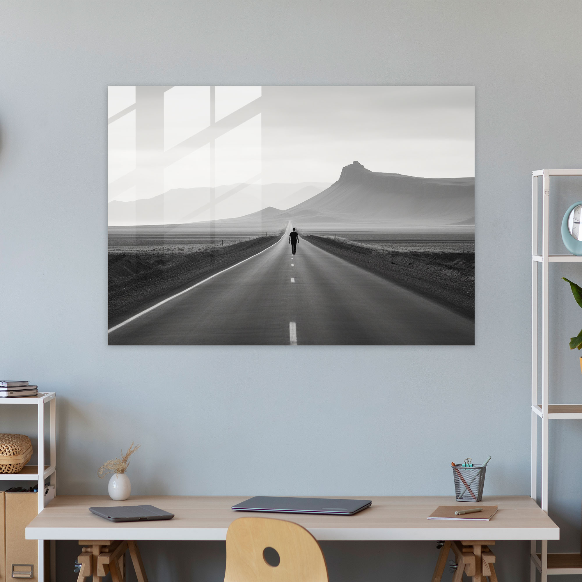 Travel Glass Wall Art - Travel, Black And White Photograph, Modern Art, Adventure