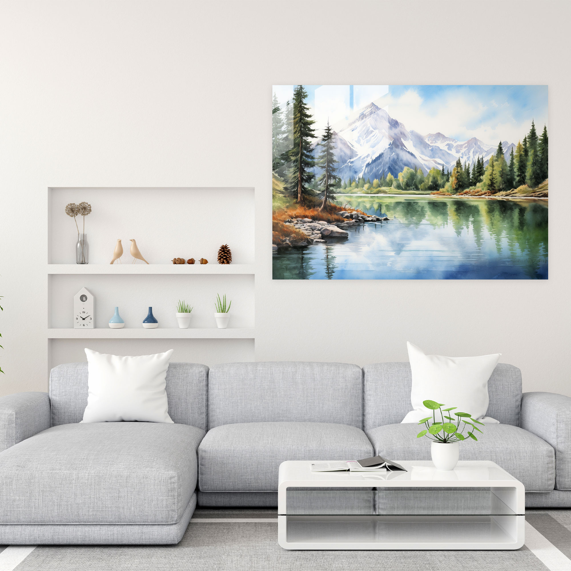 Travel Glass Wall Art - Travel, Serene Lake, Home Decoration, Travel