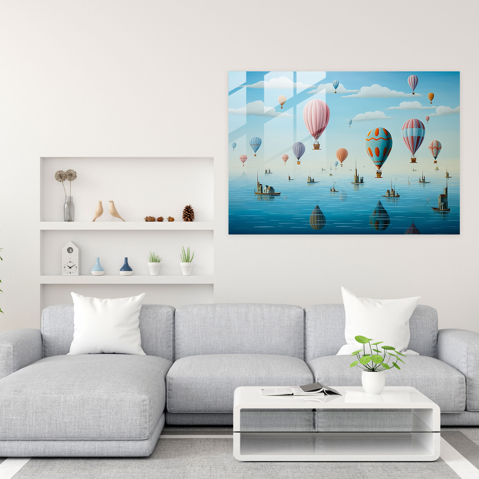 Travel Wall Decoration - Travel, Vibrant Colors, Surreal Oil Painting, Glass Print
