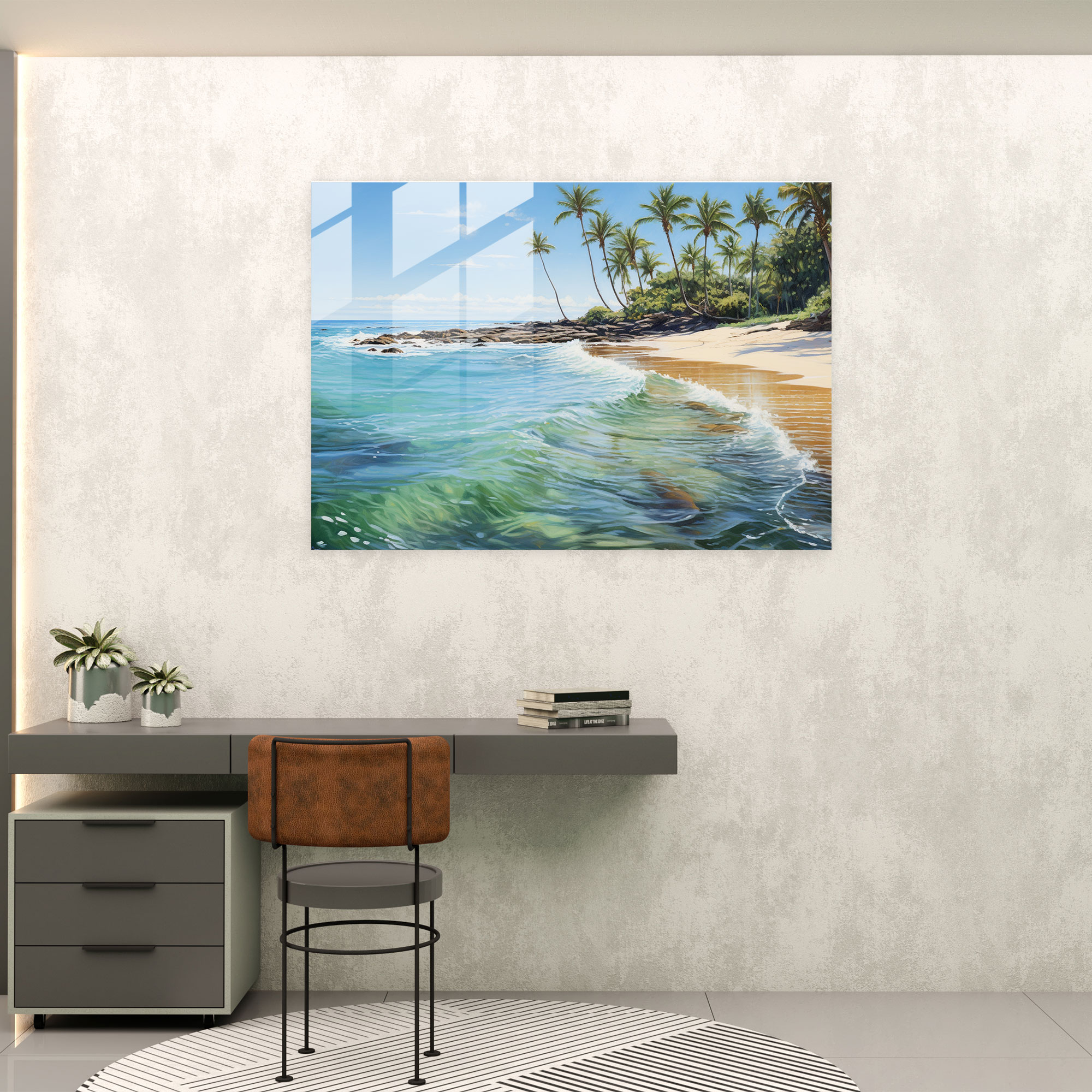 Travel Glass Wall Art - Travel, Travel, Crystal Blue Waters, Wall Decoration