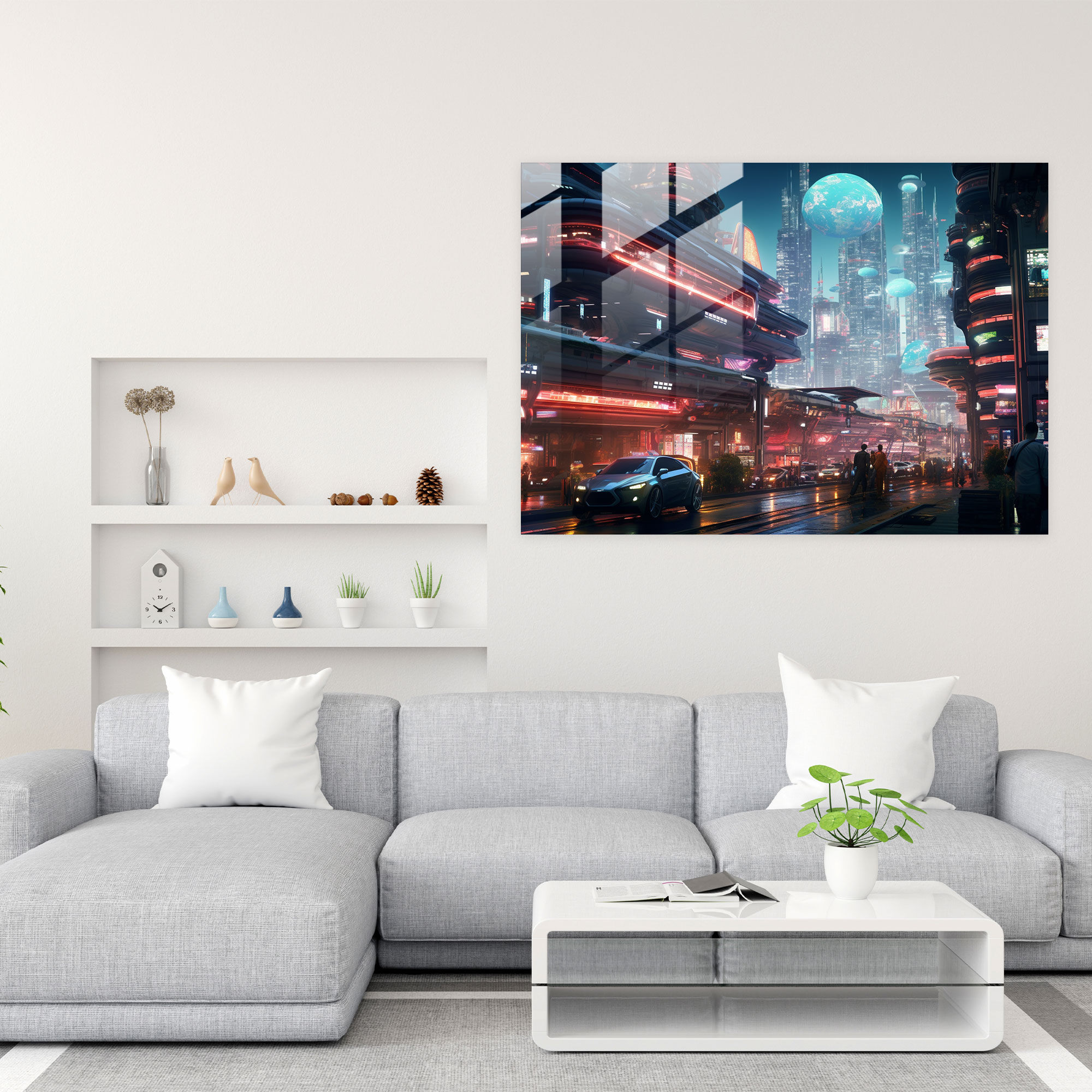 Travel Glass Wall Art - Travel, Urban Energy, Architectural Marvels, Neon Lights