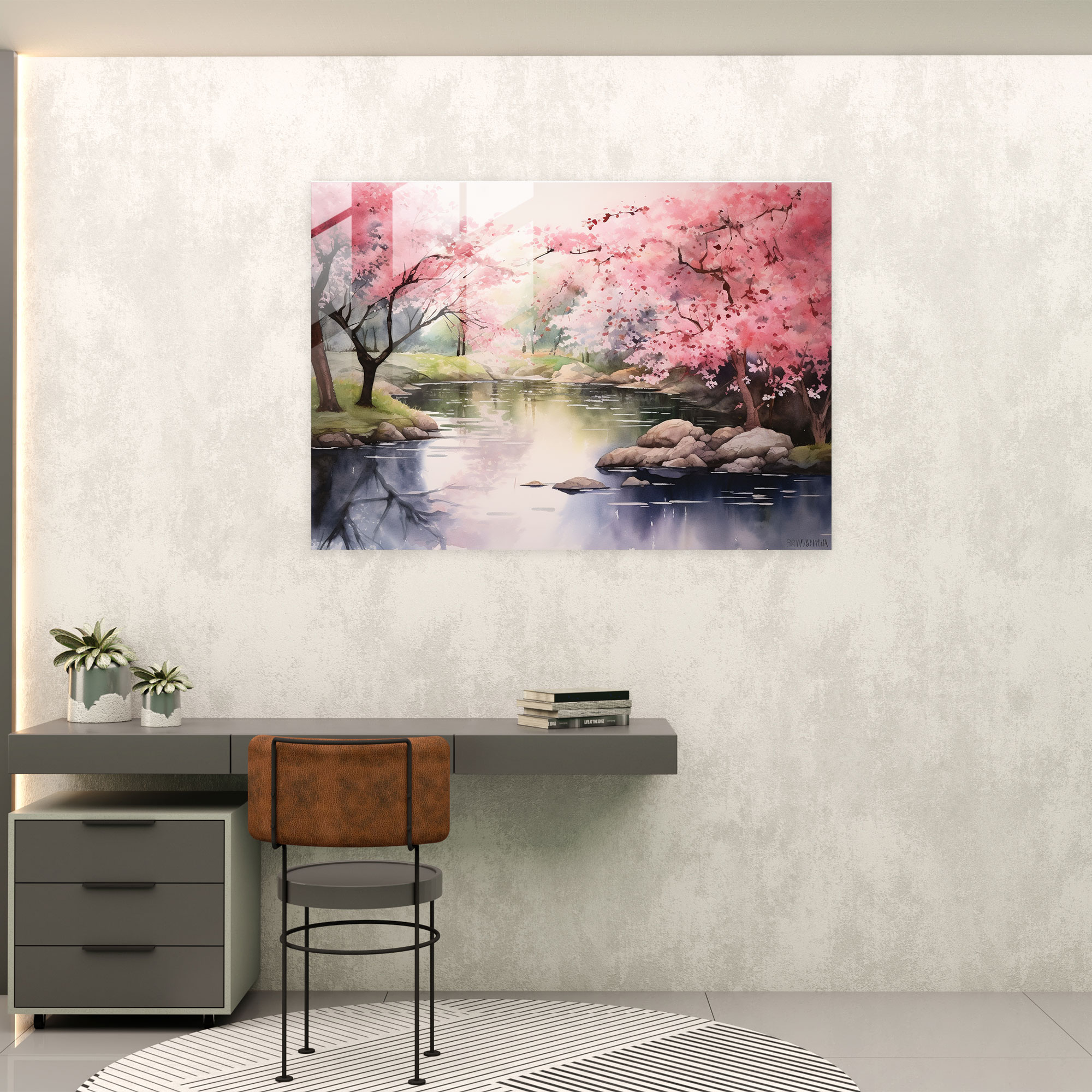 Zen Garden Glass Print - The Zen Garden, Wall Decoration, Glass Print, Glass Art