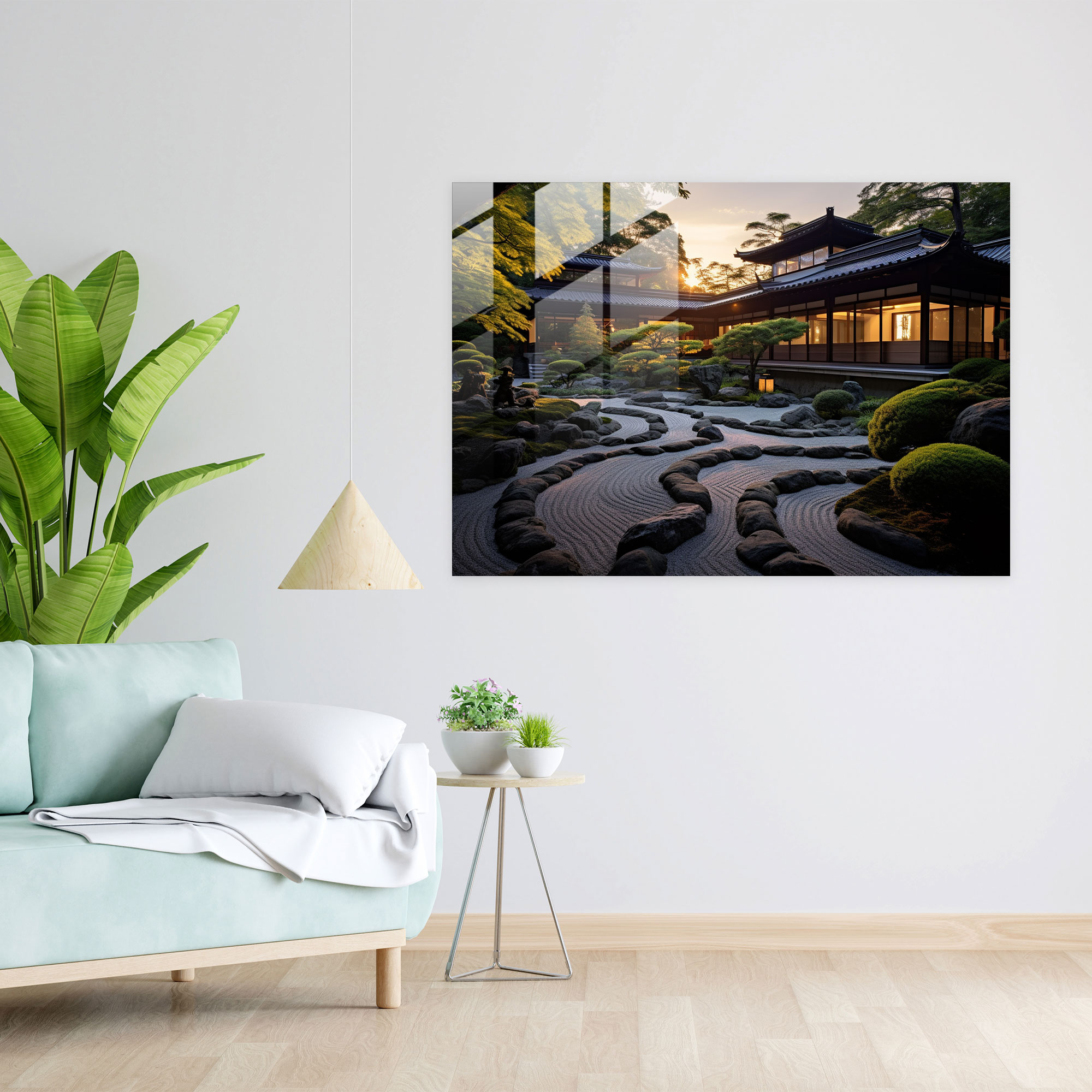 Zen Garden Glass Print Photography - The Zen Garden, Wall Decoration, Glass Print, Glass Art