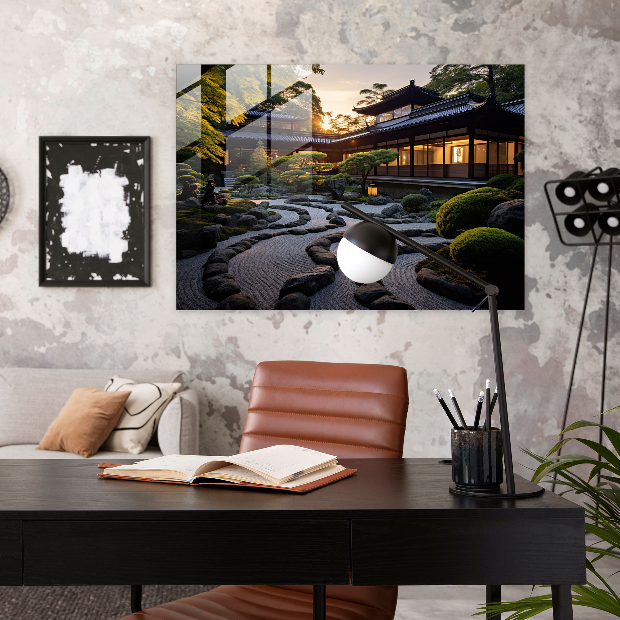 Zen Garden Glass Print Photography - The Zen Garden, Wall Decoration, Glass Print, Glass Art