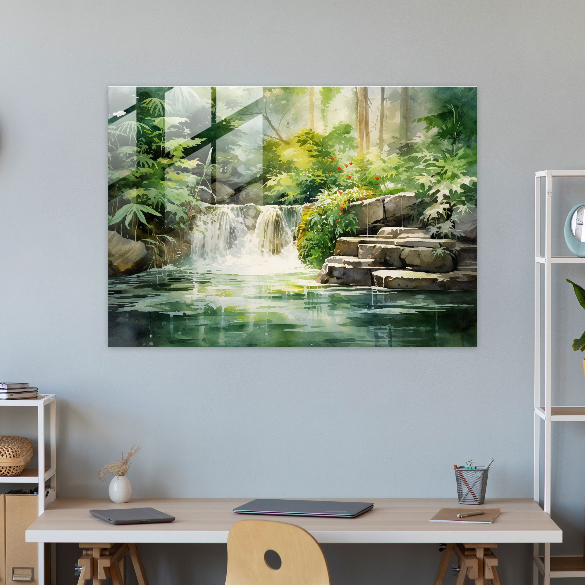 Zen Garden Glass Print - The Zen Garden, Glass Wall Art, Modern Art, Tranquil