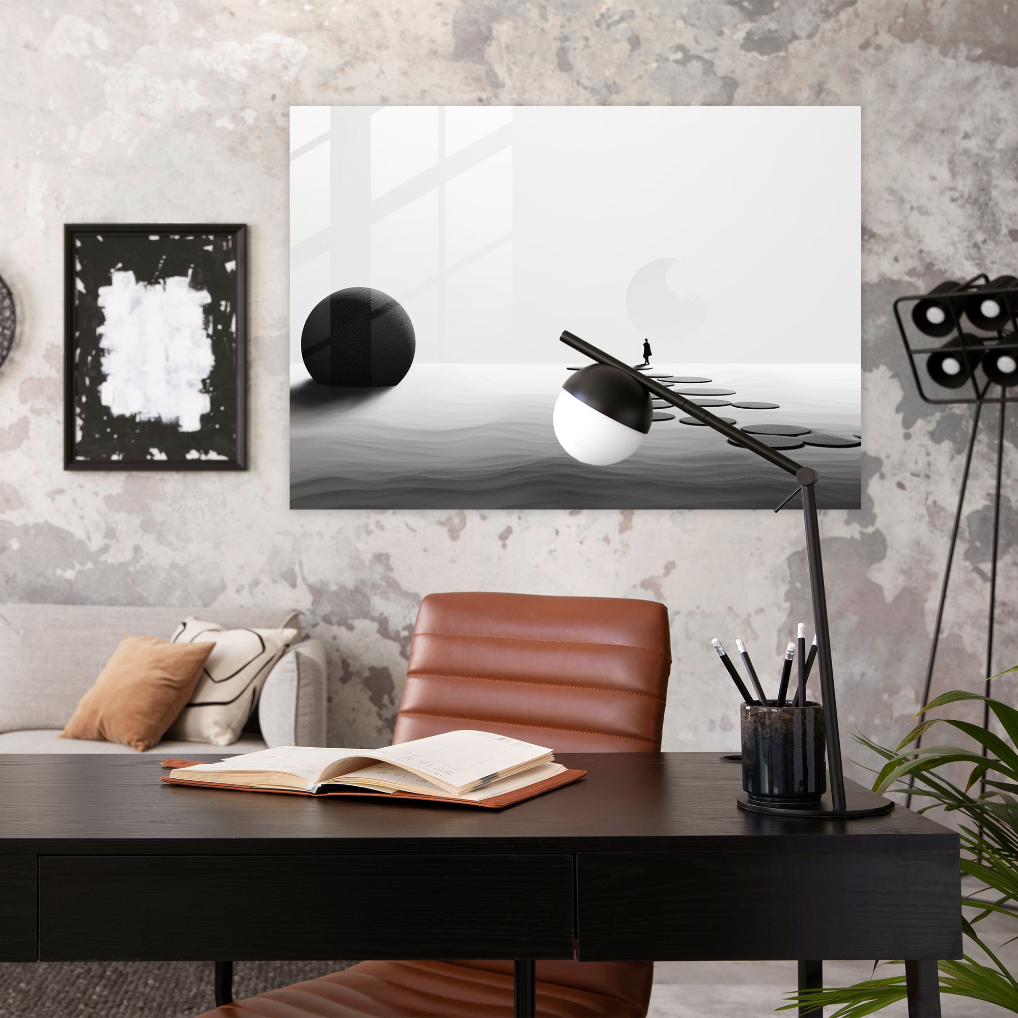 Zen Garden Glass Wall Art - The Zen Garden, Wall Decoration, Glass Print, Tranquility