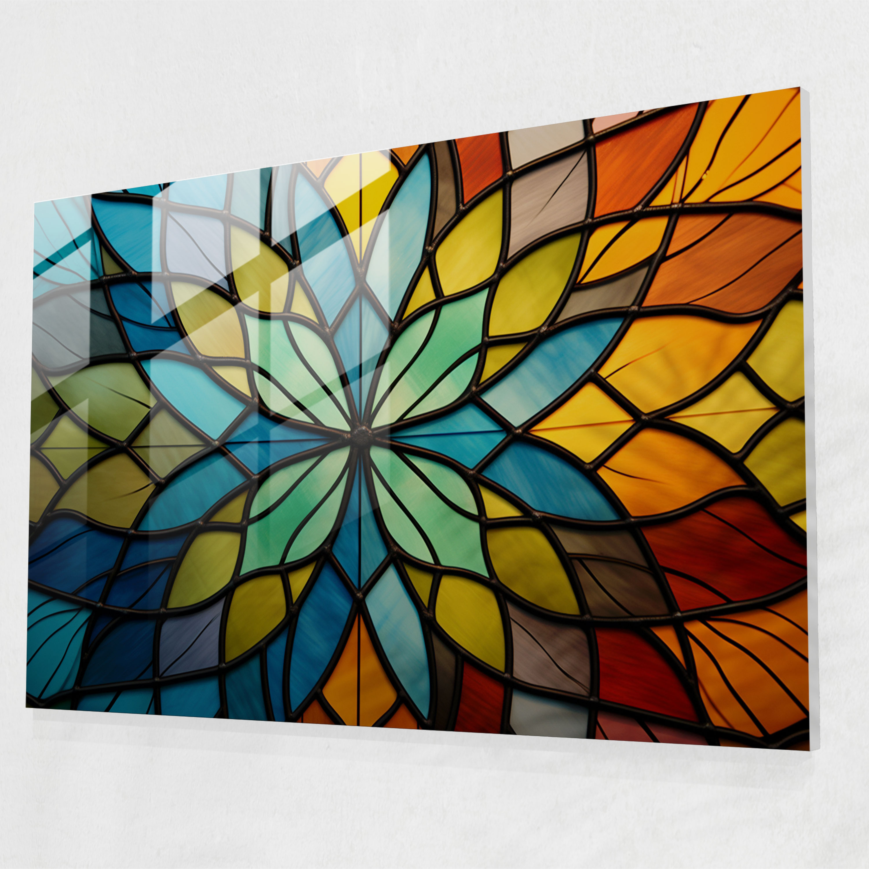 Zen Garden Stained Glass Wall Art - The Zen Garden, Stained Glass Design, Zen Buddhism, Home Decoration