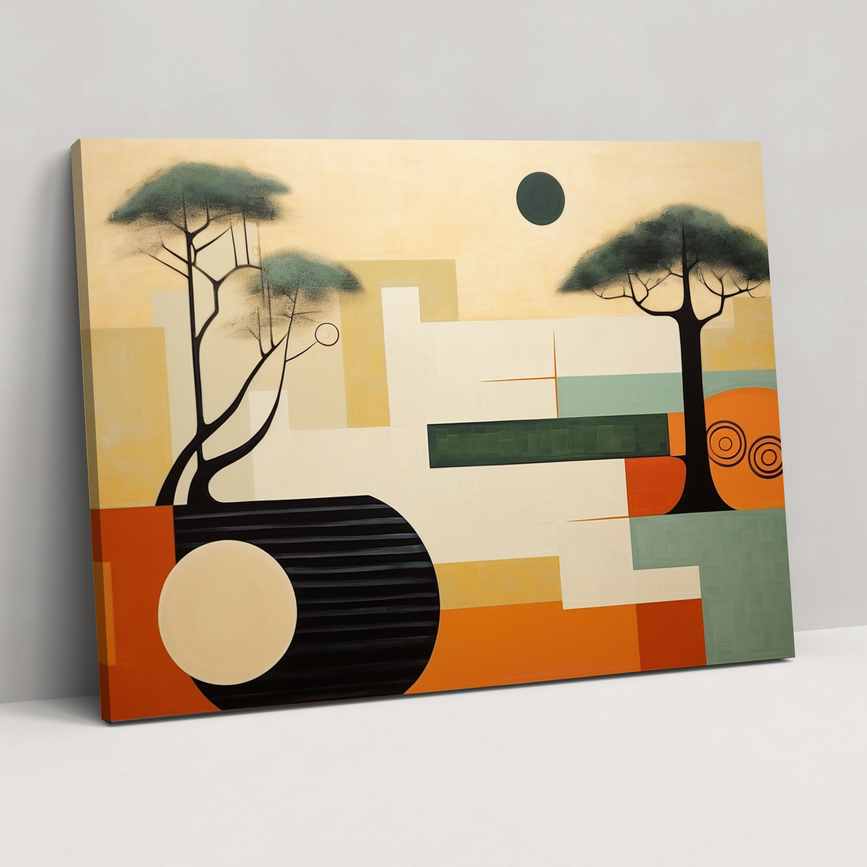 Abstract Zen Garden Wall Art - The Zen Garden, Harmony, Canvas Wall Art, Japanese