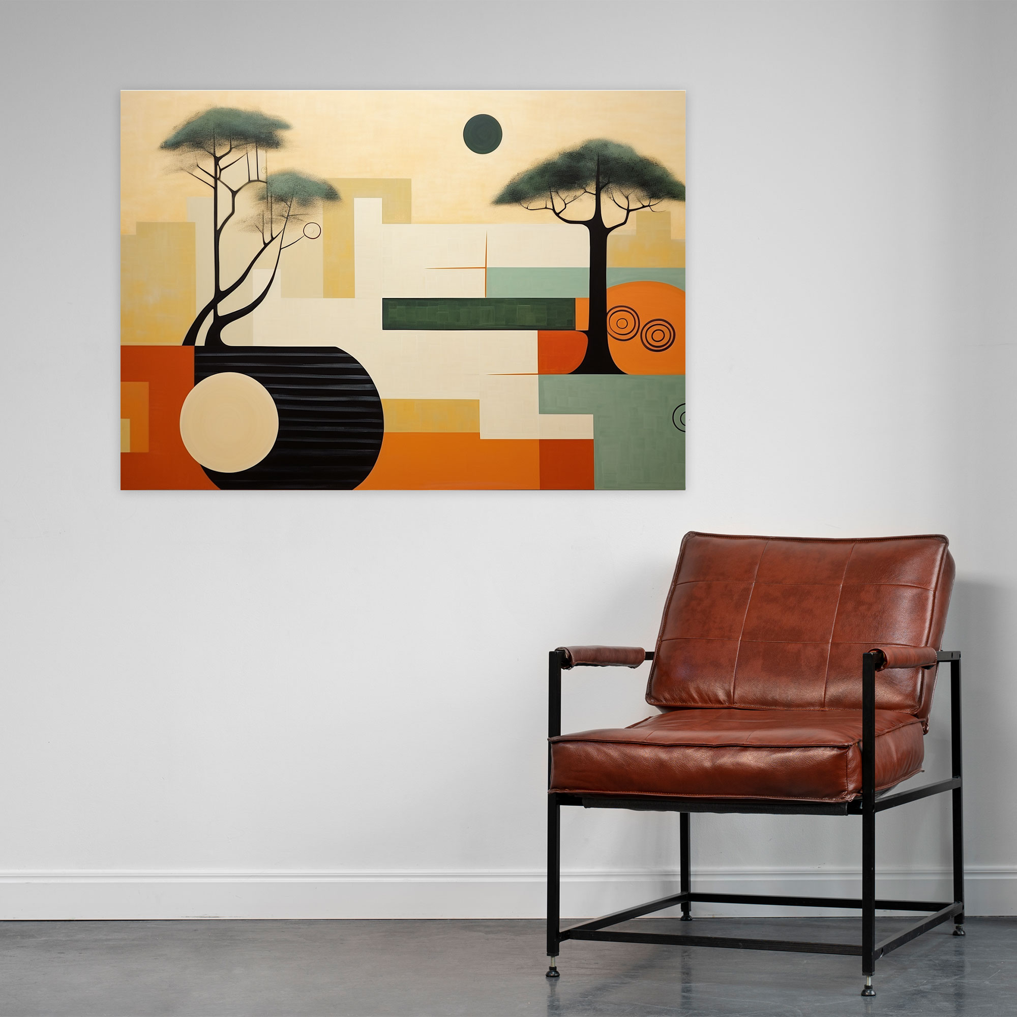 Abstract Zen Garden Wall Art - The Zen Garden, Harmony, Canvas Wall Art, Japanese