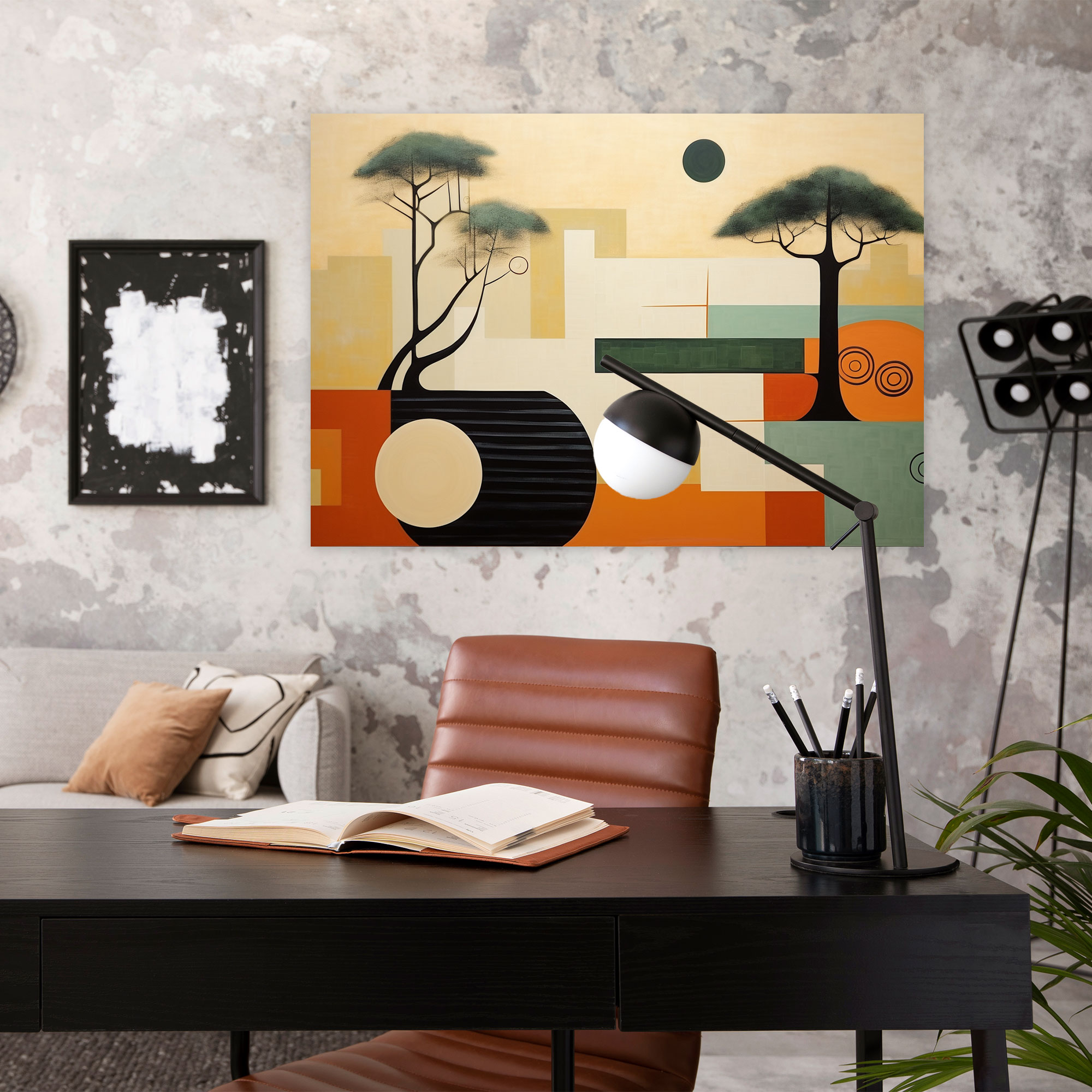 Abstract Zen Garden Wall Art - The Zen Garden, Harmony, Canvas Wall Art, Japanese