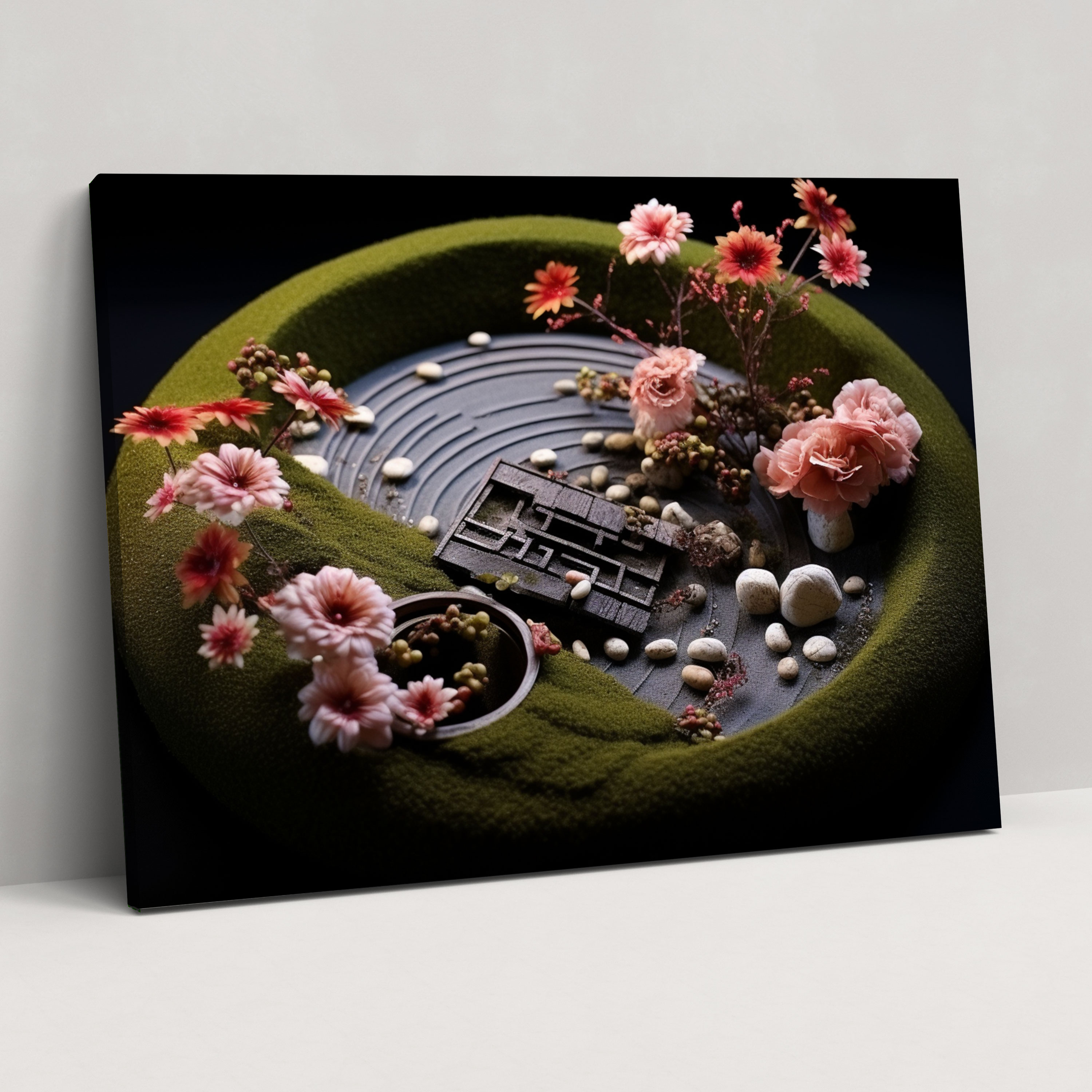Four Seasons Zen Garden Wall Art - The Zen Garden, Unique Patterns, Canvas Wall Art, Canvas