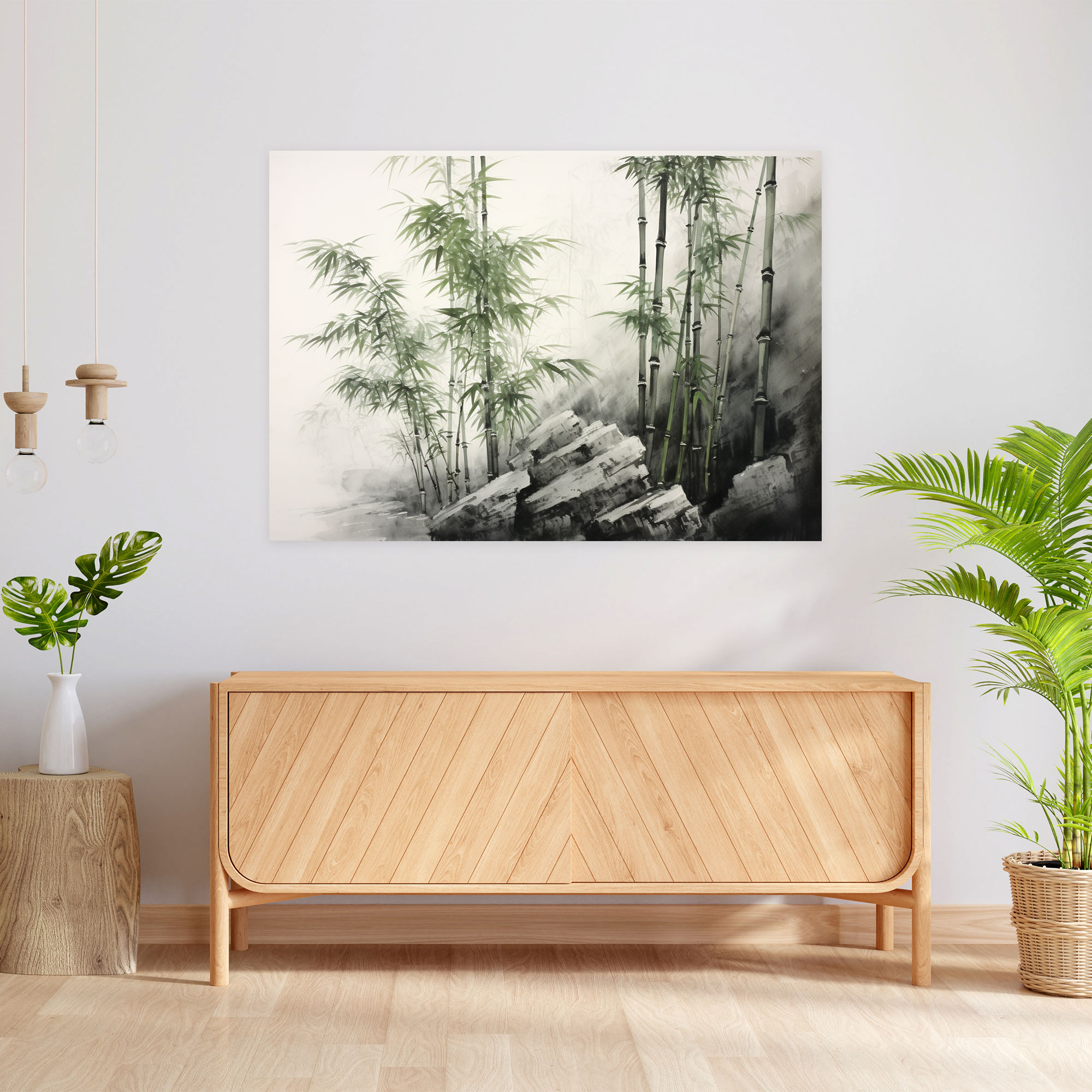 Zen Garden Wall Art - The Zen Garden, The Zen Garden, Wall Decoration, Japanese Ink Wash Painting