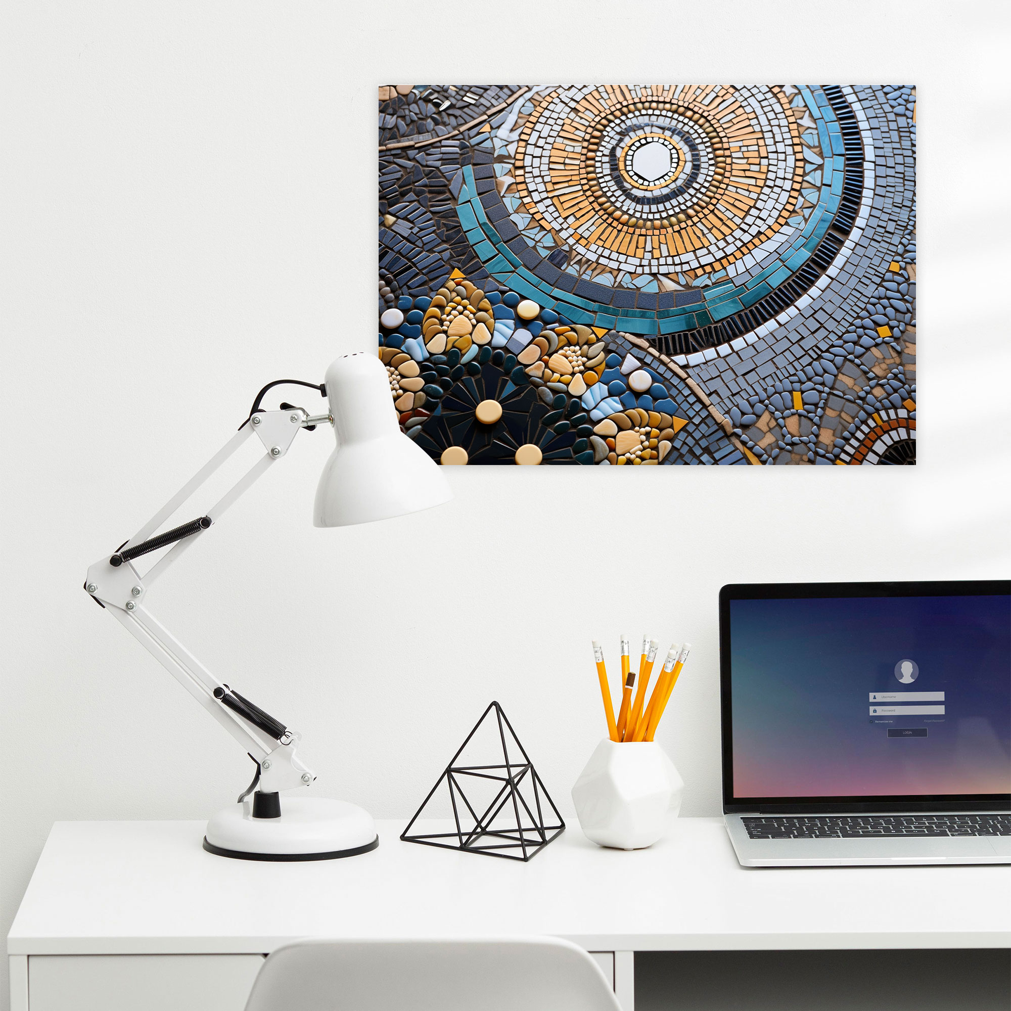 Geometrik Zen Bahçesi Duvar Sanatı - Zen Bahçesi Duvar Sanatı Kanvas Tablo Duvar Dekorasyonu