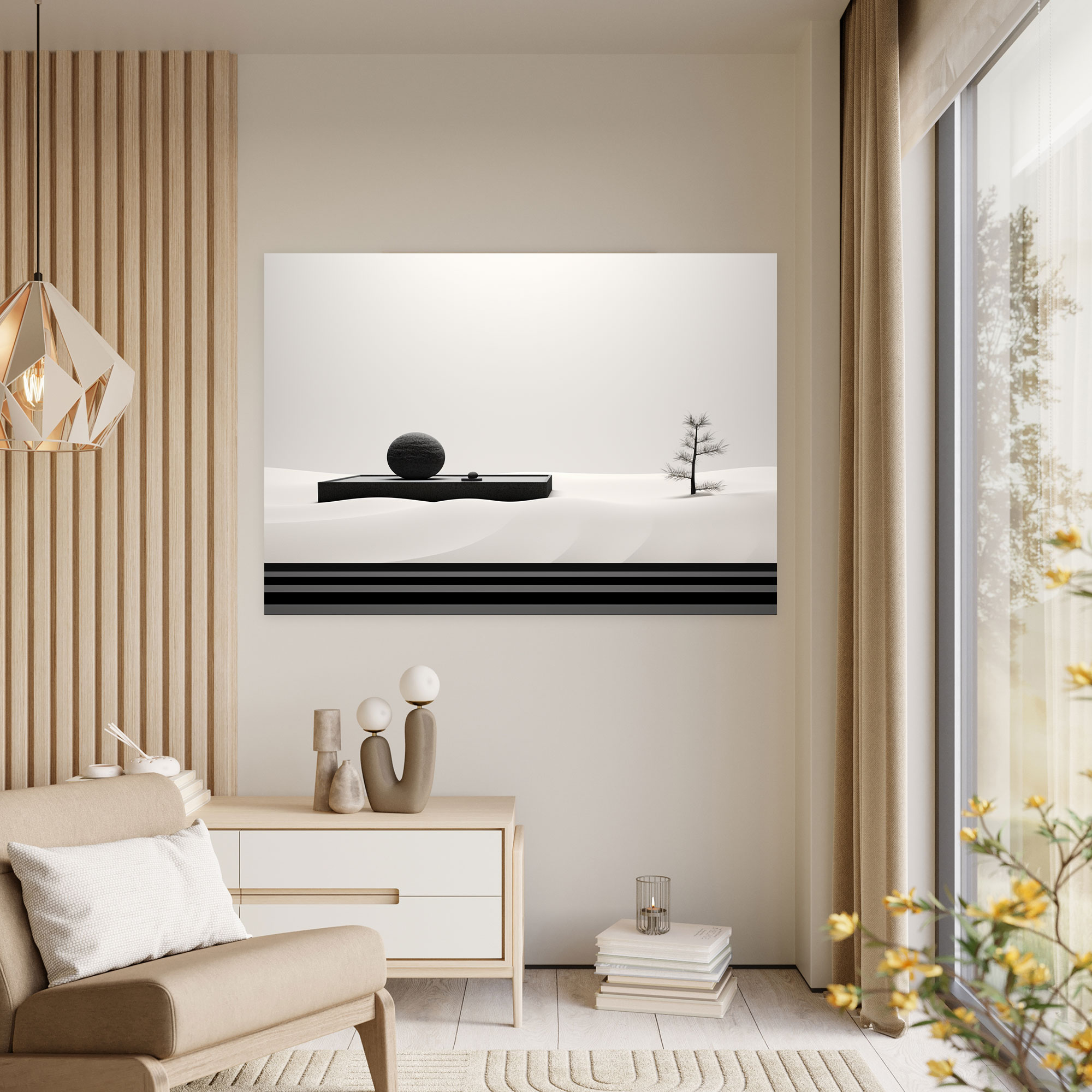Zen Garden Wall Art - The Zen Garden, Simplicity, Canvas Wall Art, Wall Art