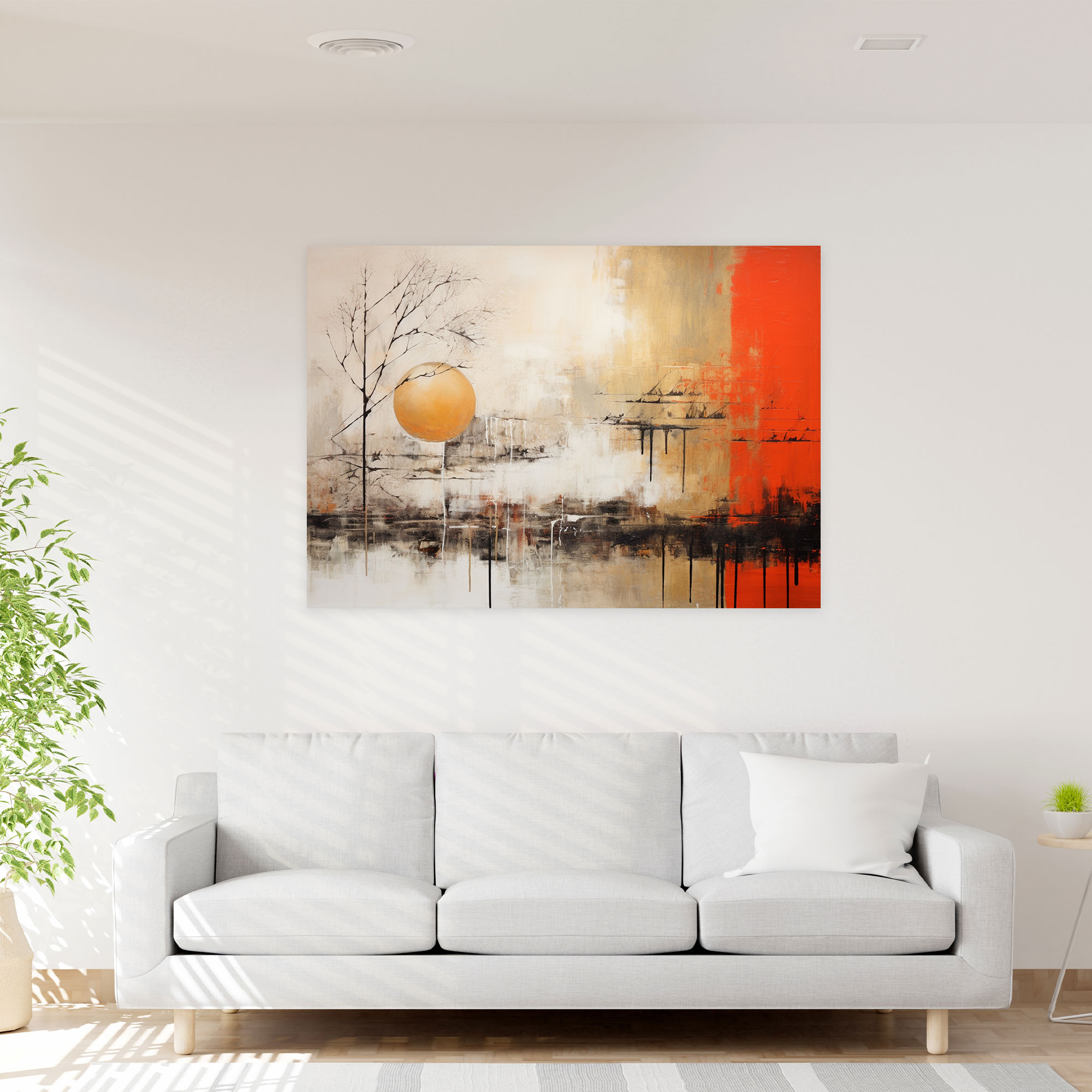 Abstract Zen Garden Wall Art - The Zen Garden, Canvas Print, Mixed Media Artwork, Wall Art