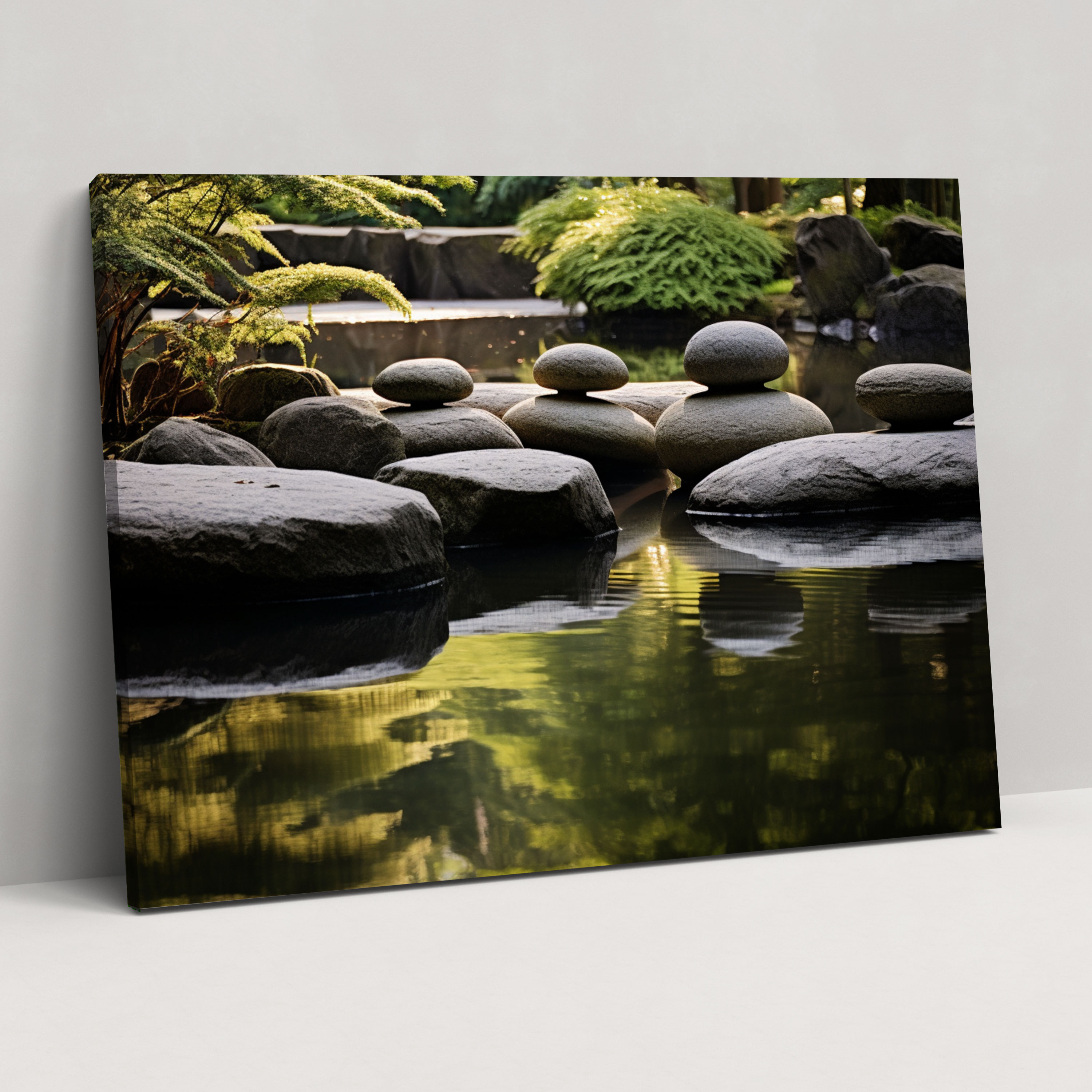 Tranquil Zen Garden Canvas Print - The Zen Garden, Canvas Wall Art, Photograph, Canvas Print