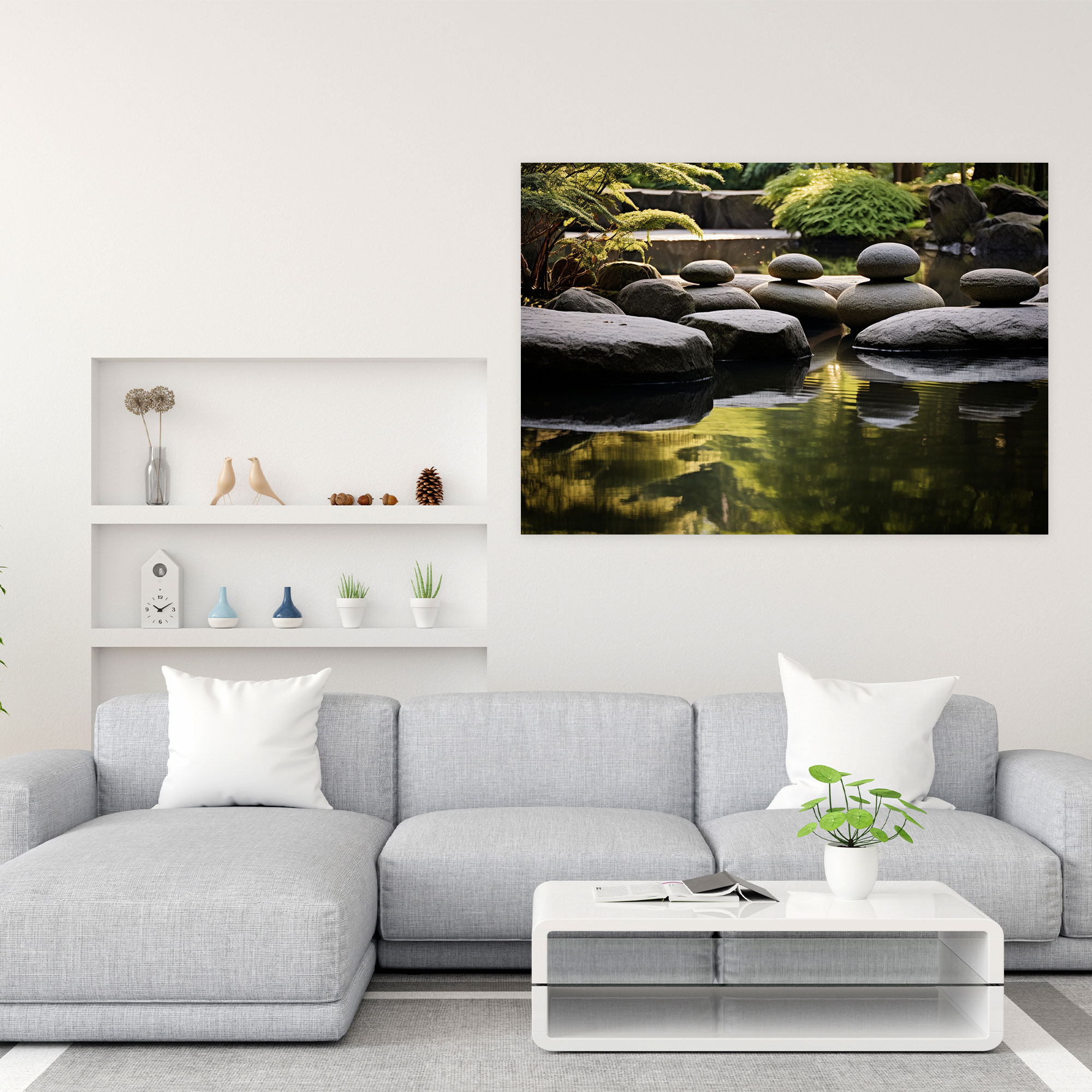 Tranquil Zen Garden Canvas Print - The Zen Garden, Canvas Wall Art, Photograph, Canvas Print