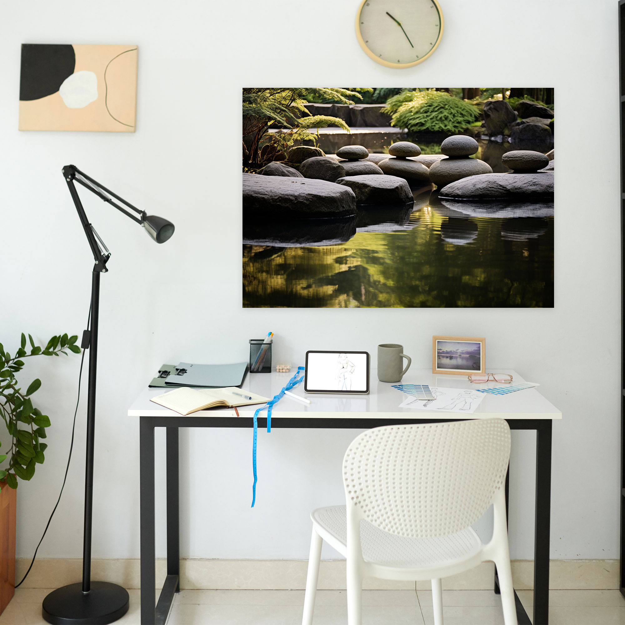 Tranquil Zen Garden Canvas Print - The Zen Garden, Canvas Wall Art, Photograph, Canvas Print