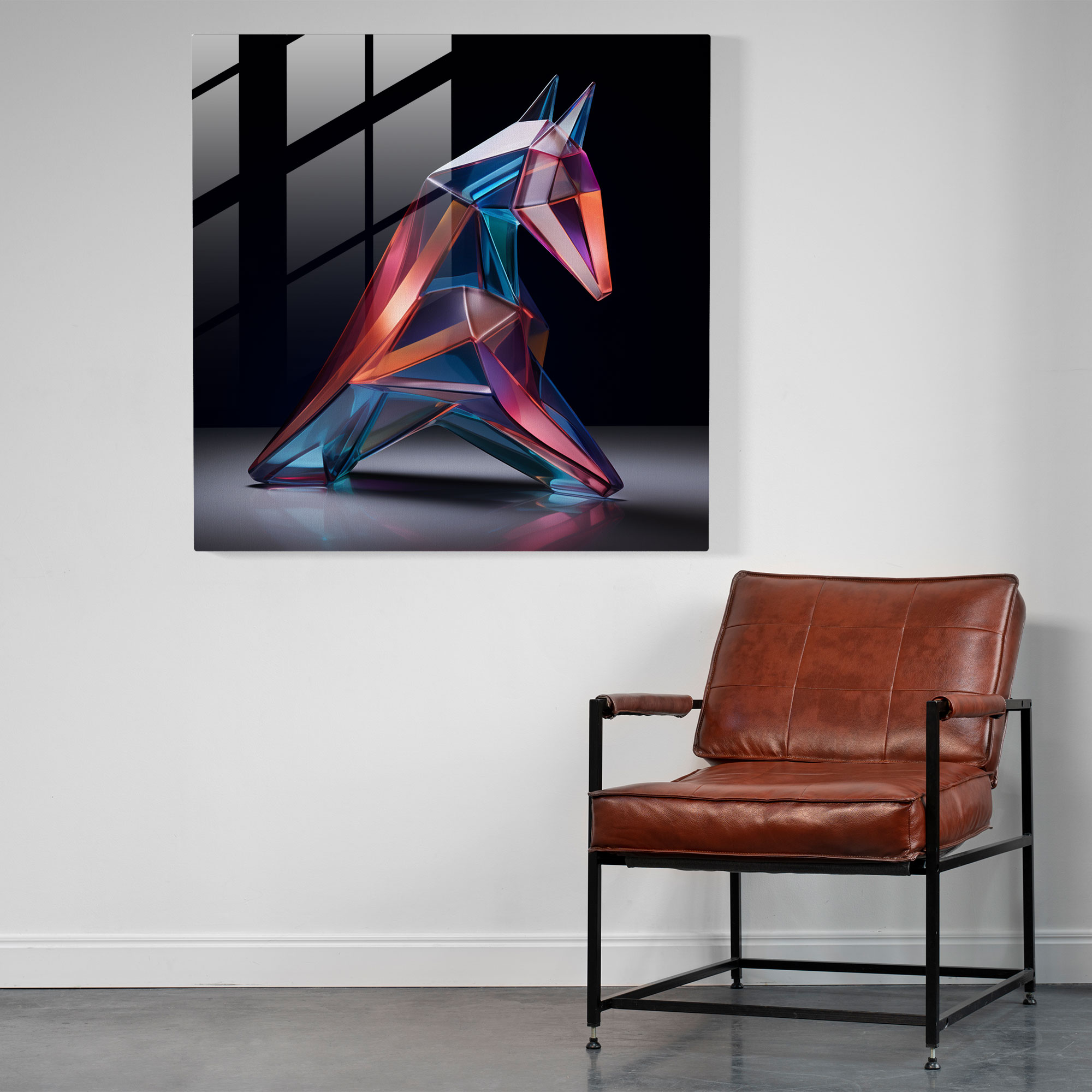 Abstract Glass Art - Geometric Unicorn Sculpture - Unicorn, Abstract Unicorn, Modern Elegance, Geometric Designs