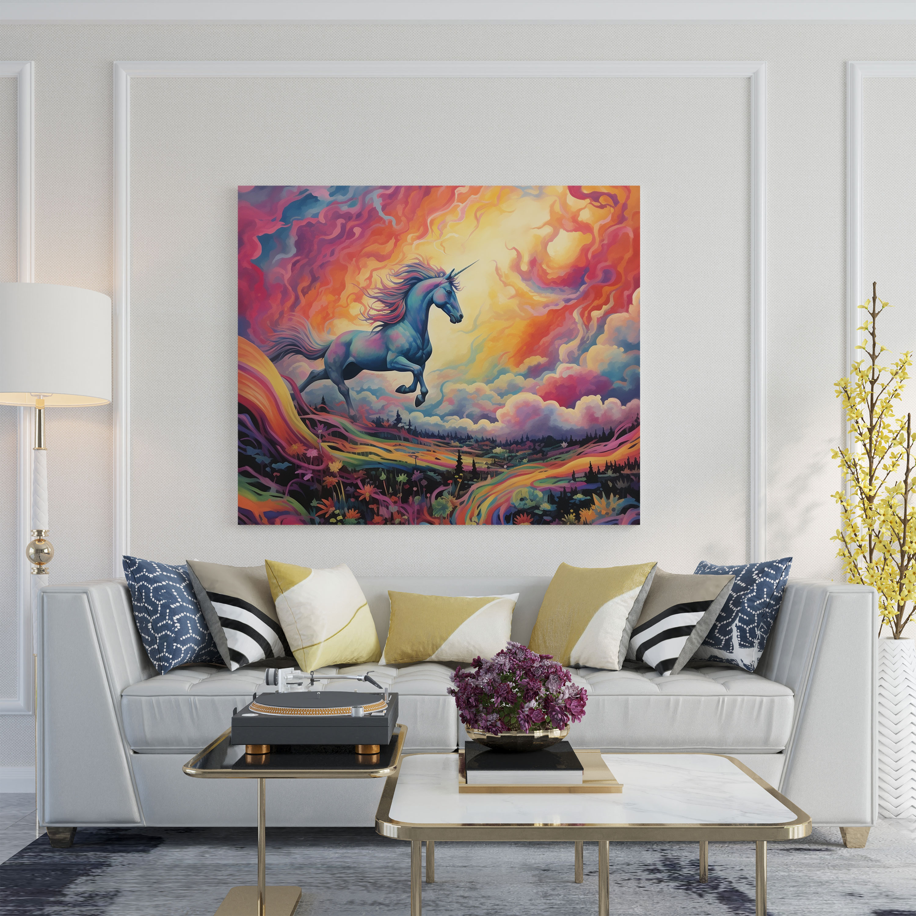 Unicorn Canvas Print - Imaginative Acrylic Wall Decor - Unicorn, Wall Art, Canvas Wall Art, Unicorn