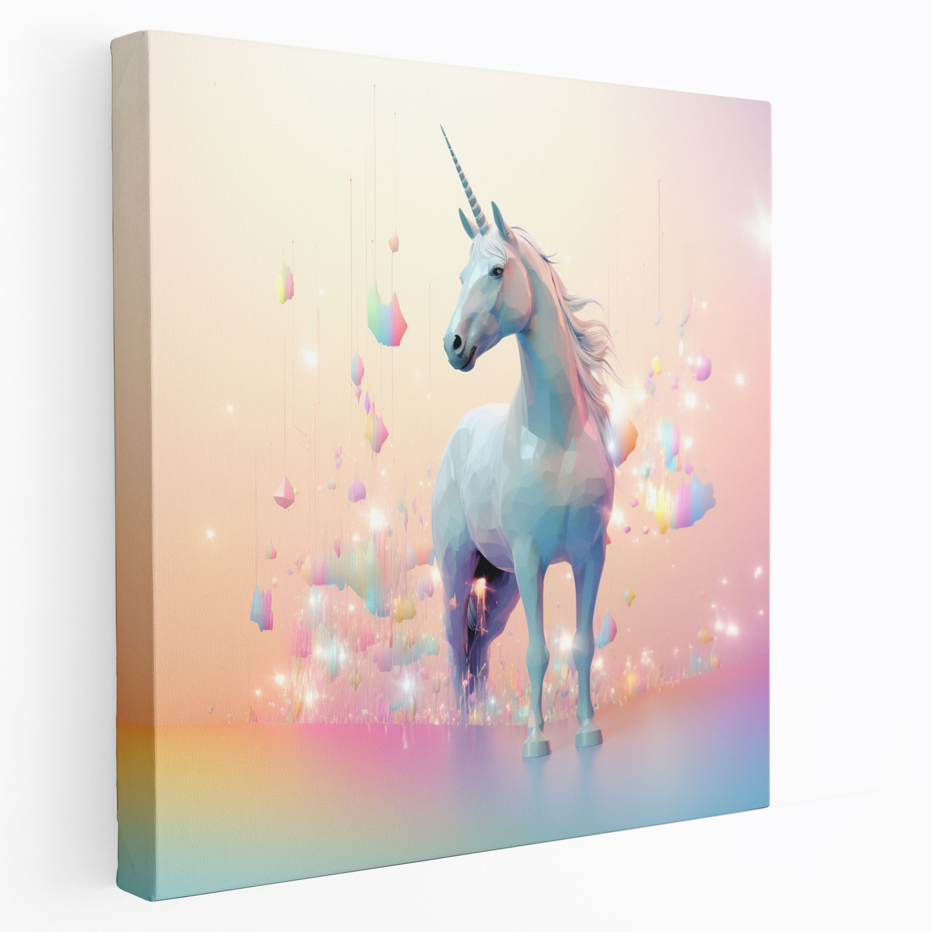 Unicorn Canvas Print - Contemporary Digital Wall Art - Unicorn, Canvas Wall Art, Digital Artwork, Minimalist Silhouette