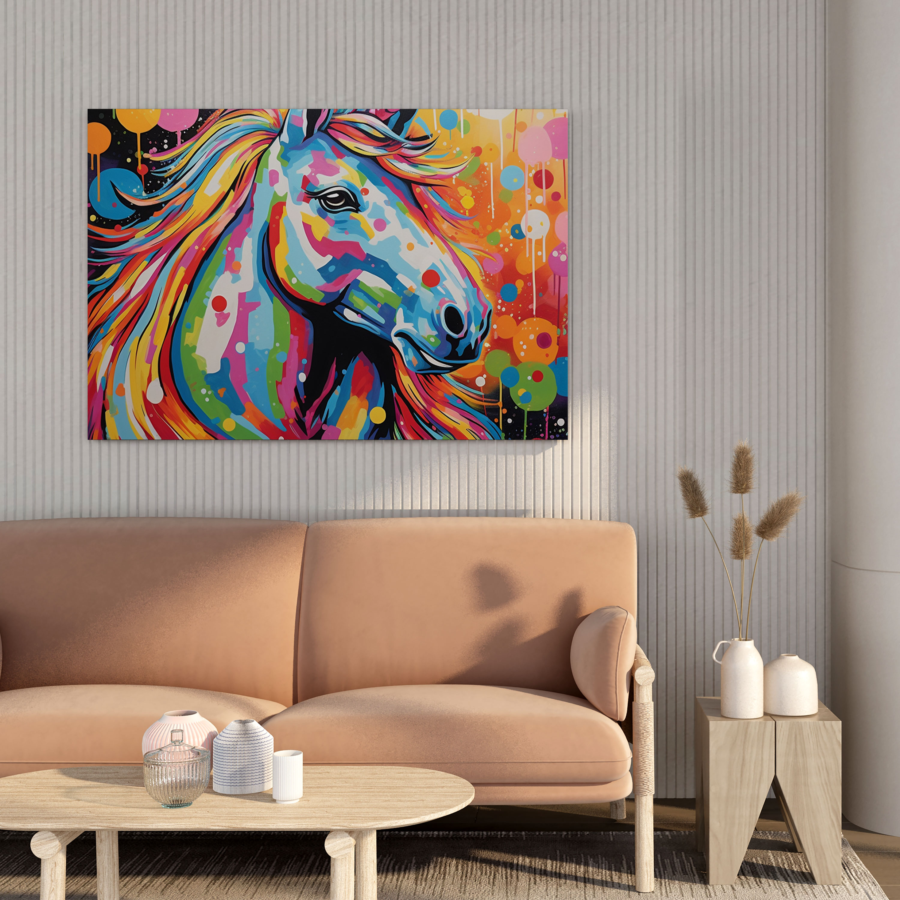 Unicorn Canvas Print - Vibrant Pop Art Wall Decor - Unicorn, Wall Decoration, Pop Art-Inspired Painting, Canvas Print