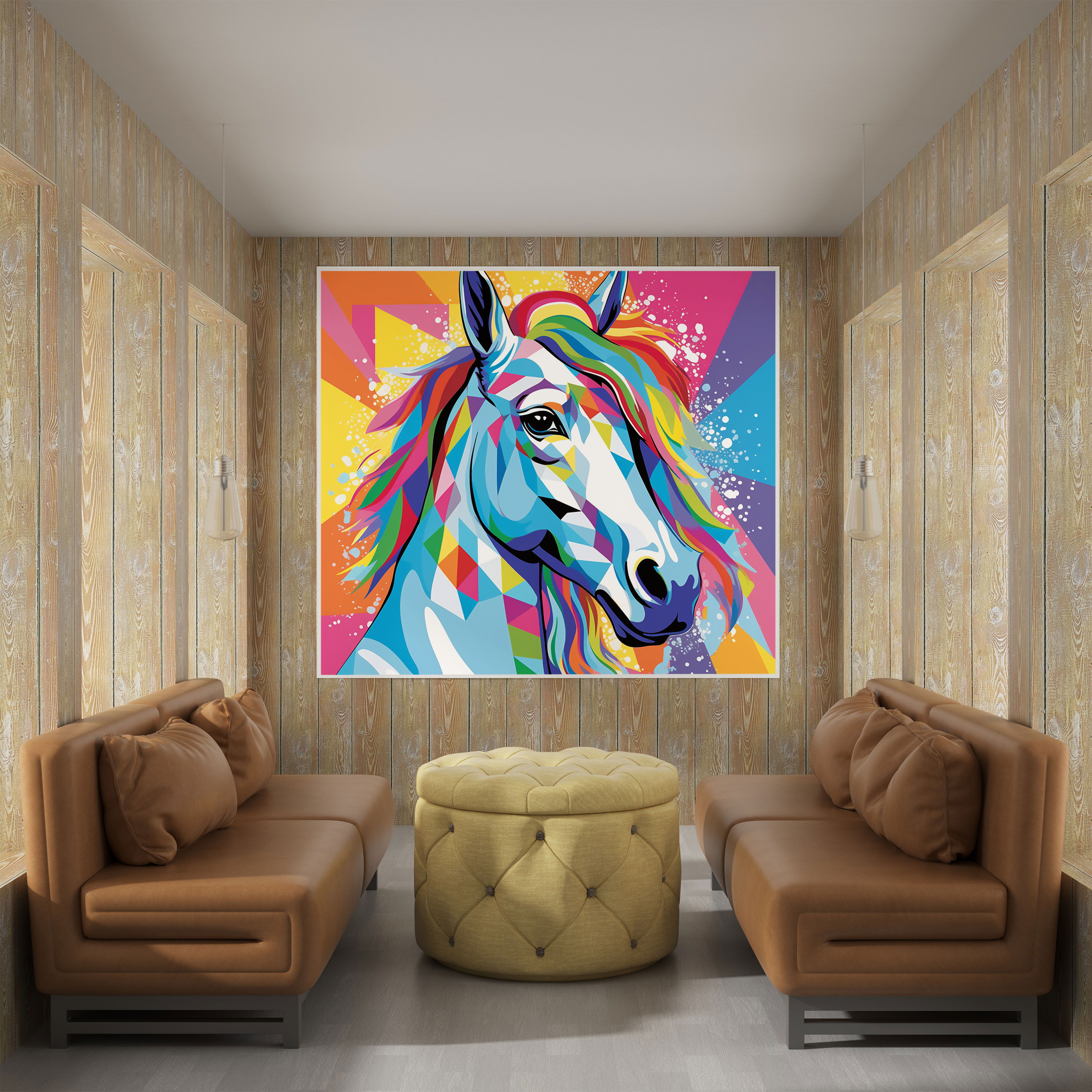 Pop Art Unicorn Canvas Print - Unicorn, Vibrant, Fun, Canvas Print