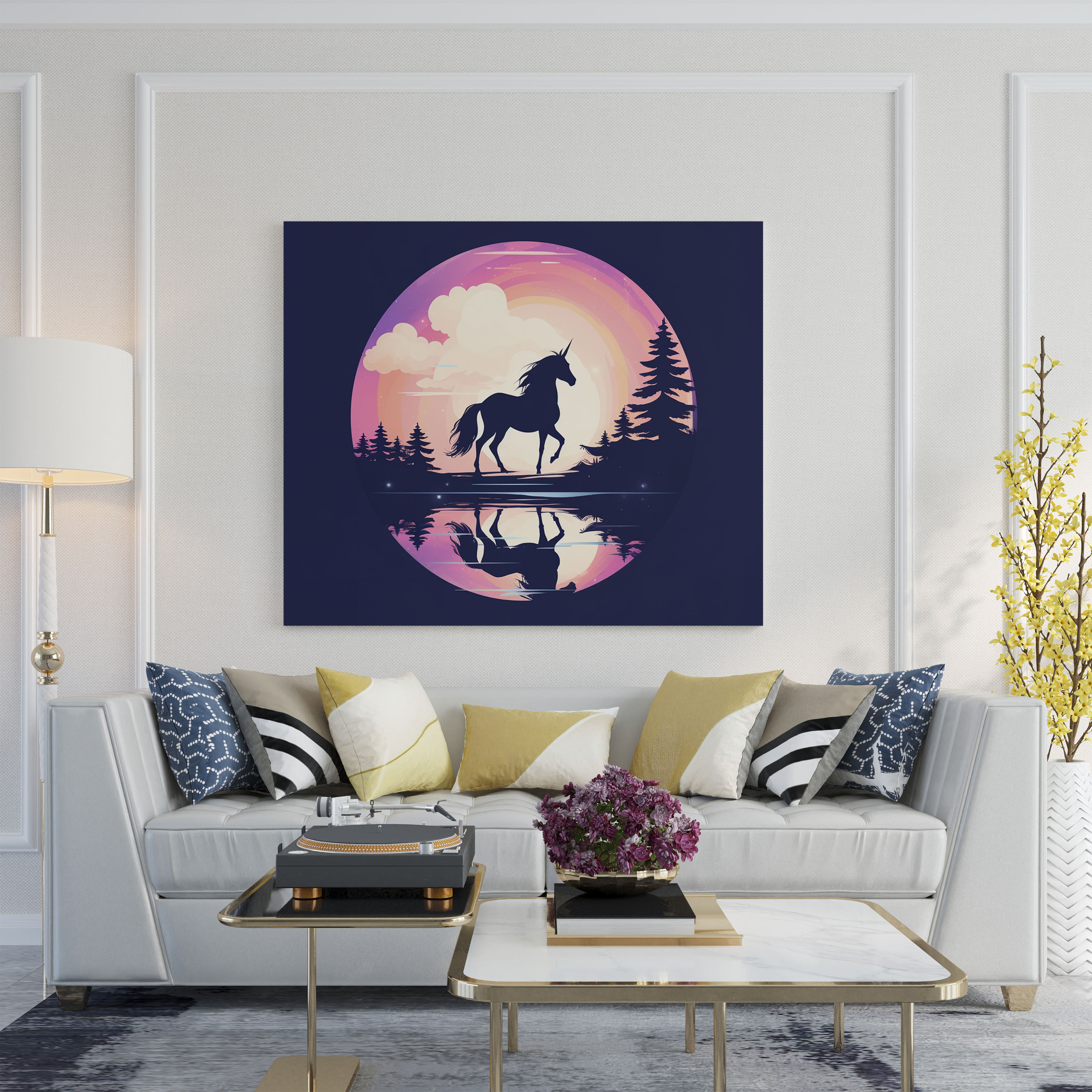 Minimalist Unicorn Wall Art - Unicorn, Elegance, Simplicity, Wall Art