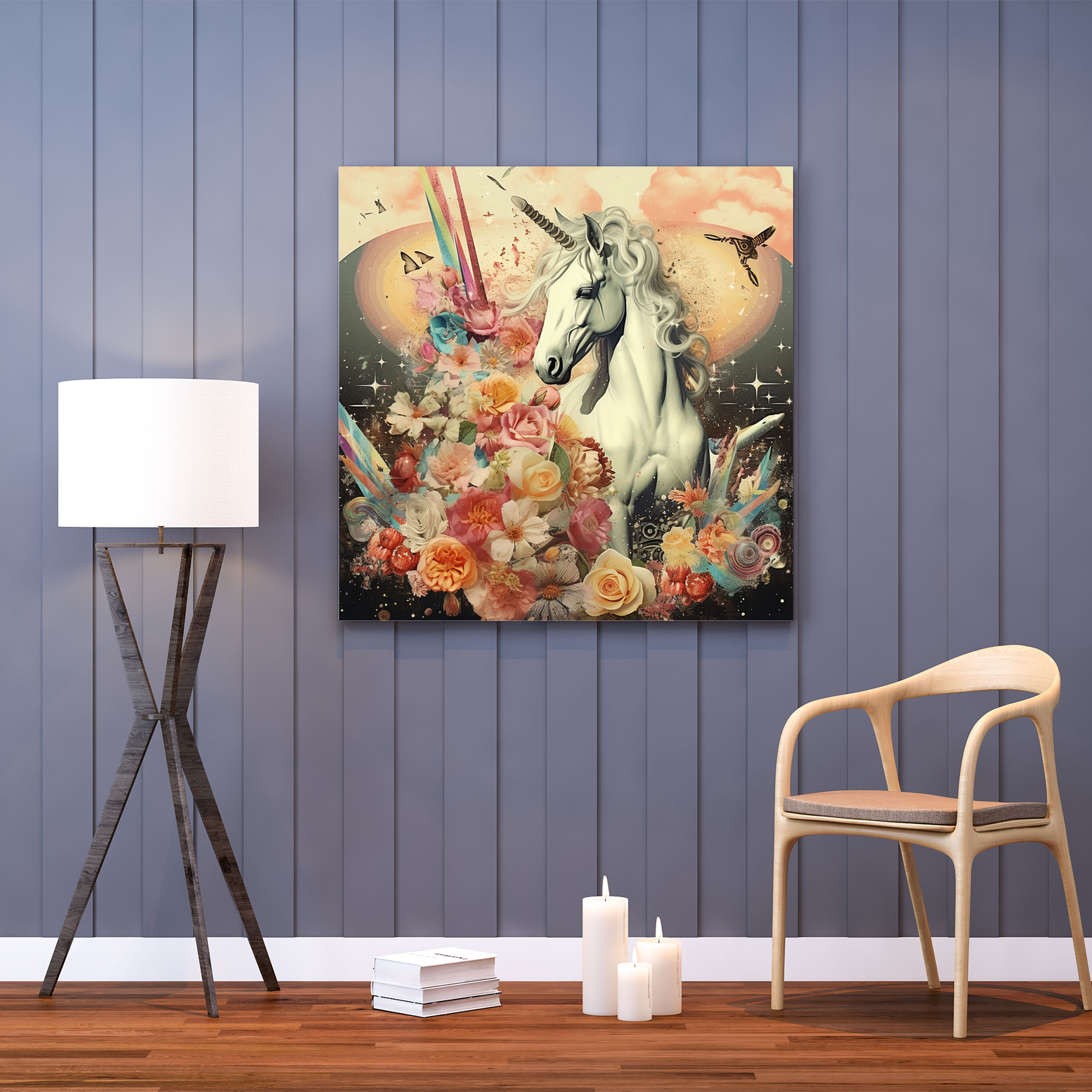 Unicorn Collage Wall Art - Unicorn, Unicorn, Wall Decoration, Surreal Arrangement