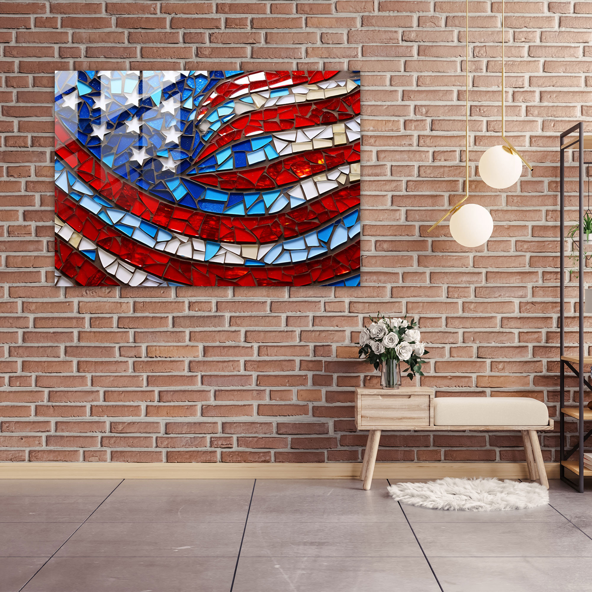 United States Of America Map Glass Wall Art - United States Of America Map, Glass Print, Wall Decoration, Glass Art