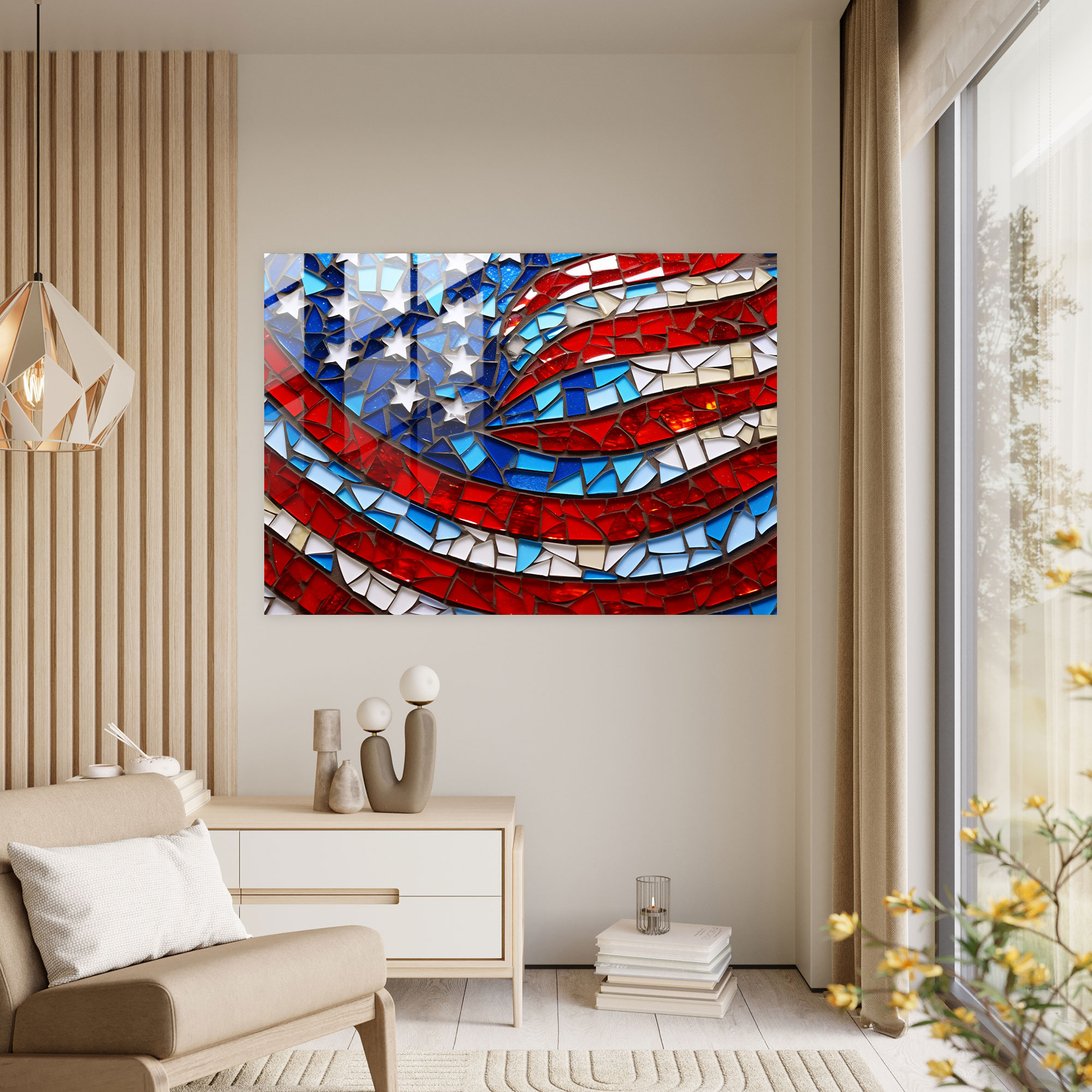 United States Of America Map Glass Wall Art - United States Of America Map, Glass Print, Wall Decoration, Glass Art