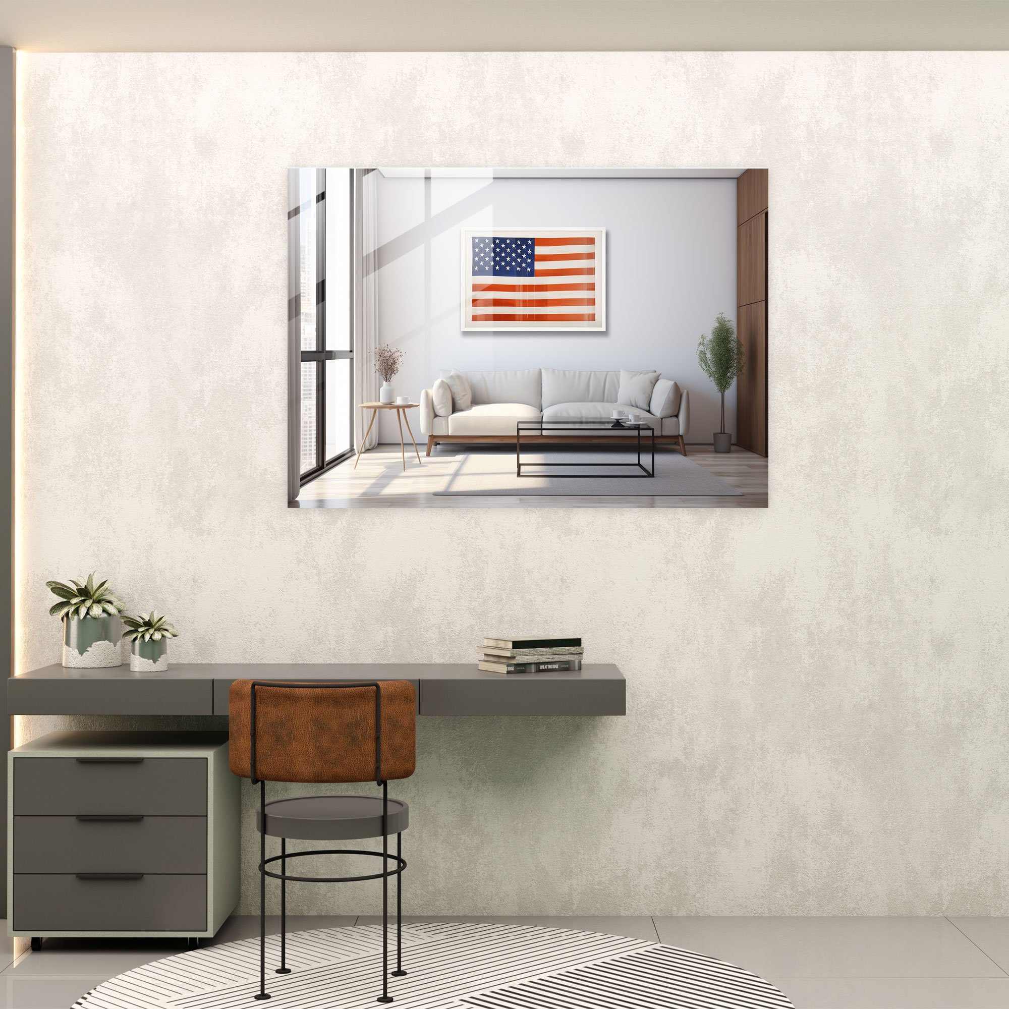 United States Of America Map Glass Print - United States Of America Map, Glass Art, Home Decoration, Modern Art