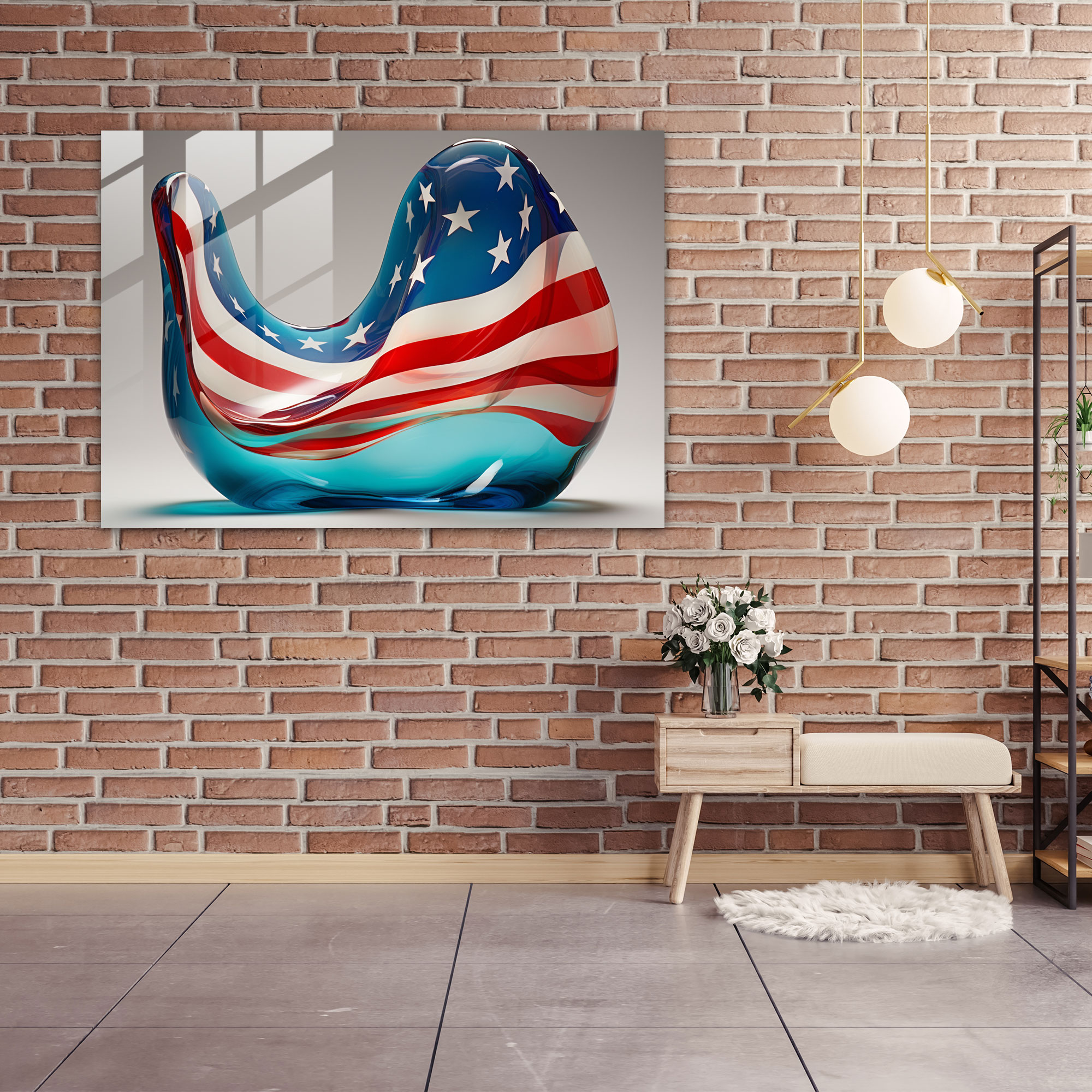 United States Of America Map Glass Print - United States Of America Map, United States Of America Map, Glass Print, Contemporary Glass Art